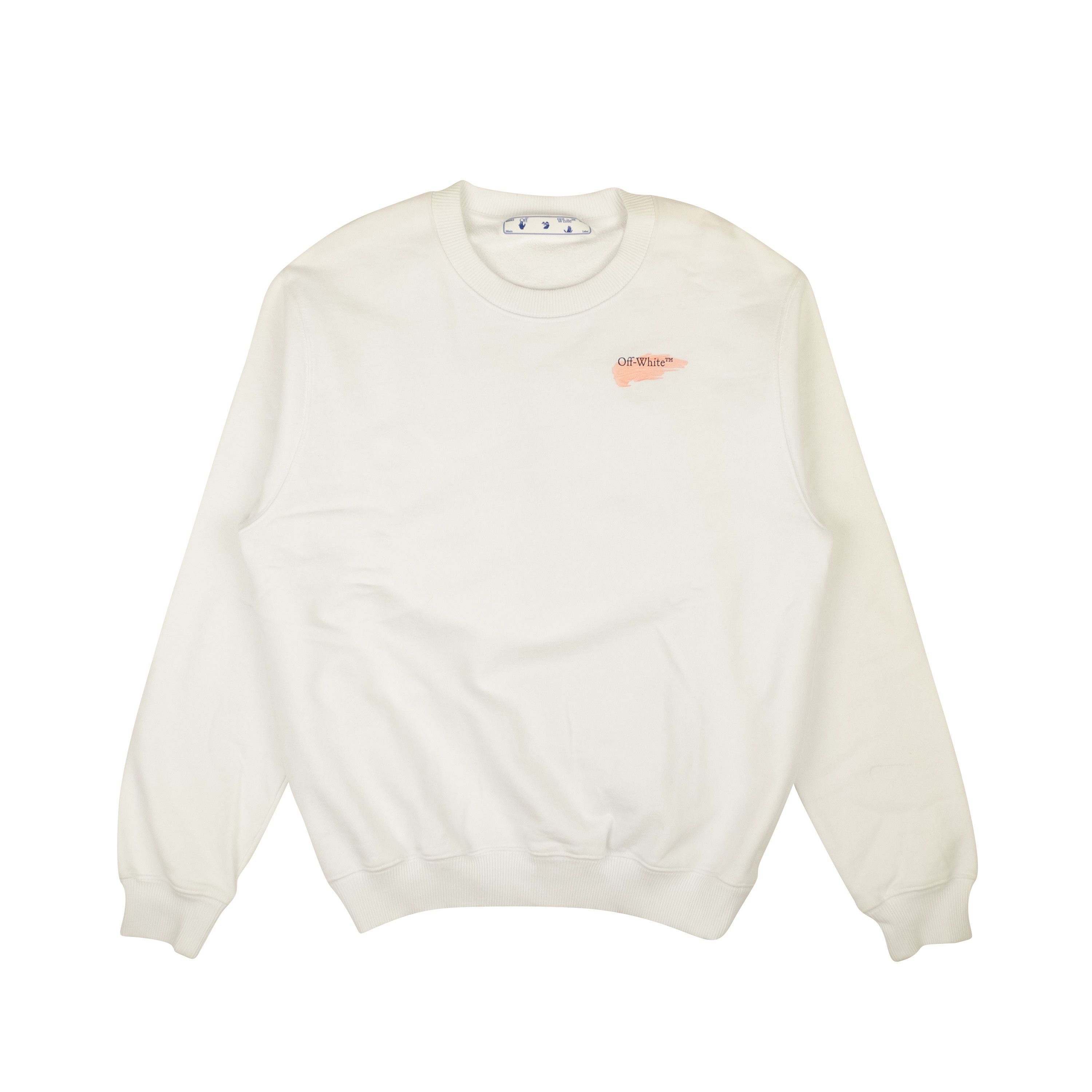 image of Off White White/pink Painted Arrows Reg Crewneck Size Xl, Women's