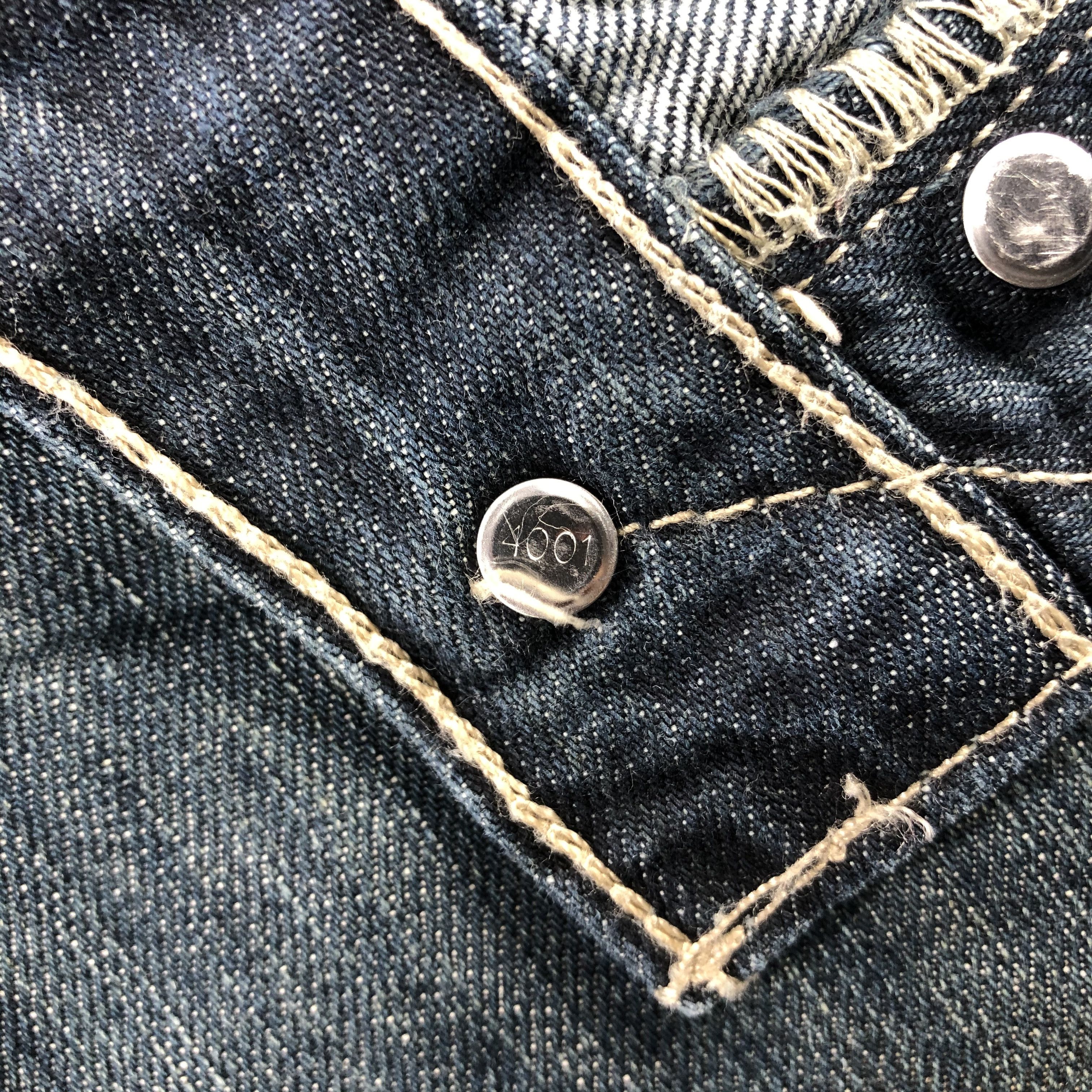 Levi's Vintage Faded Black Levis 501 Jeans-JM3110 Size US 39 - 9 Thumbnail
