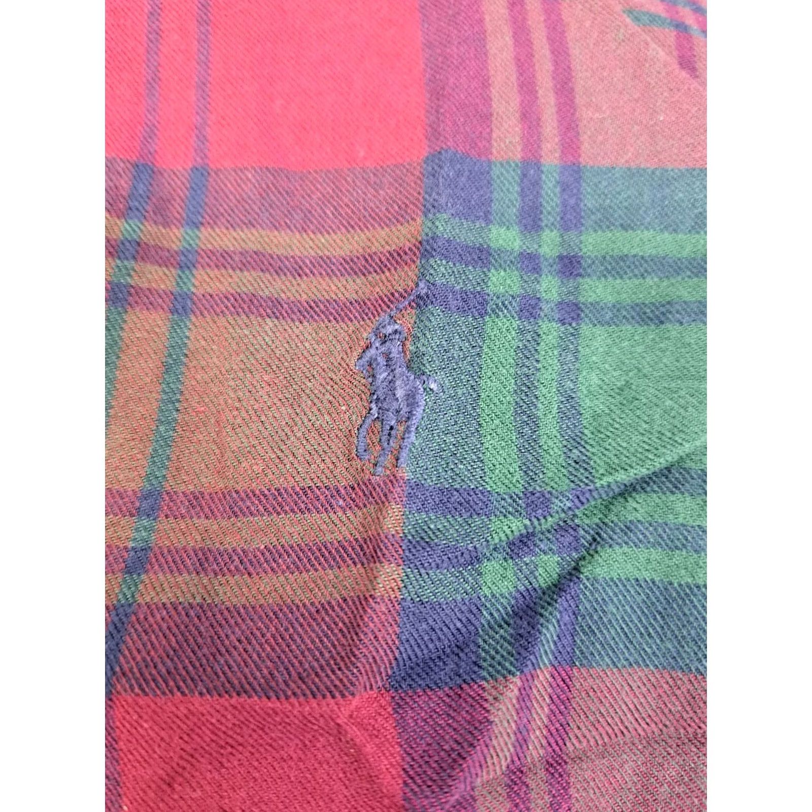 Ralph Lauren Ralph Lauren Mens Long Sleeve Maroon Plaid Flannel Shirt Size M #6284 Size US M / EU 48-50 / 2 - 4 Thumbnail