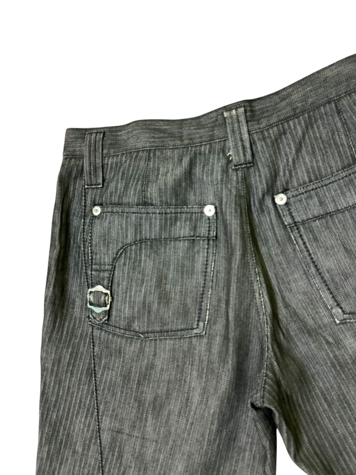 Hysteric Glamour × If Six Was Nine Flare Takiaq.com Asymmetrical Striped Buckle Pocket Pant Size US 33 - 16 Thumbnail