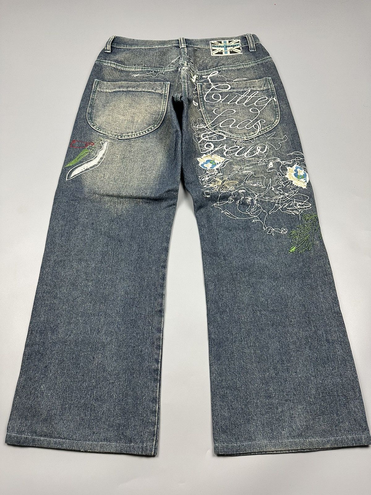 Artful Dodger × Japanese Brand Artful Dodger “Cutter Lads” Embroidered Baggy Jeans Size US 33 - 5 Thumbnail