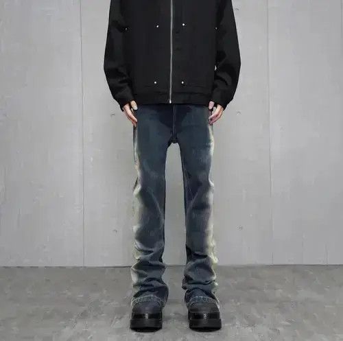 Japanese Brand Slim Flared Streetwear Vintage Design Jeans Size US 32 / EU 48 - 6 Thumbnail