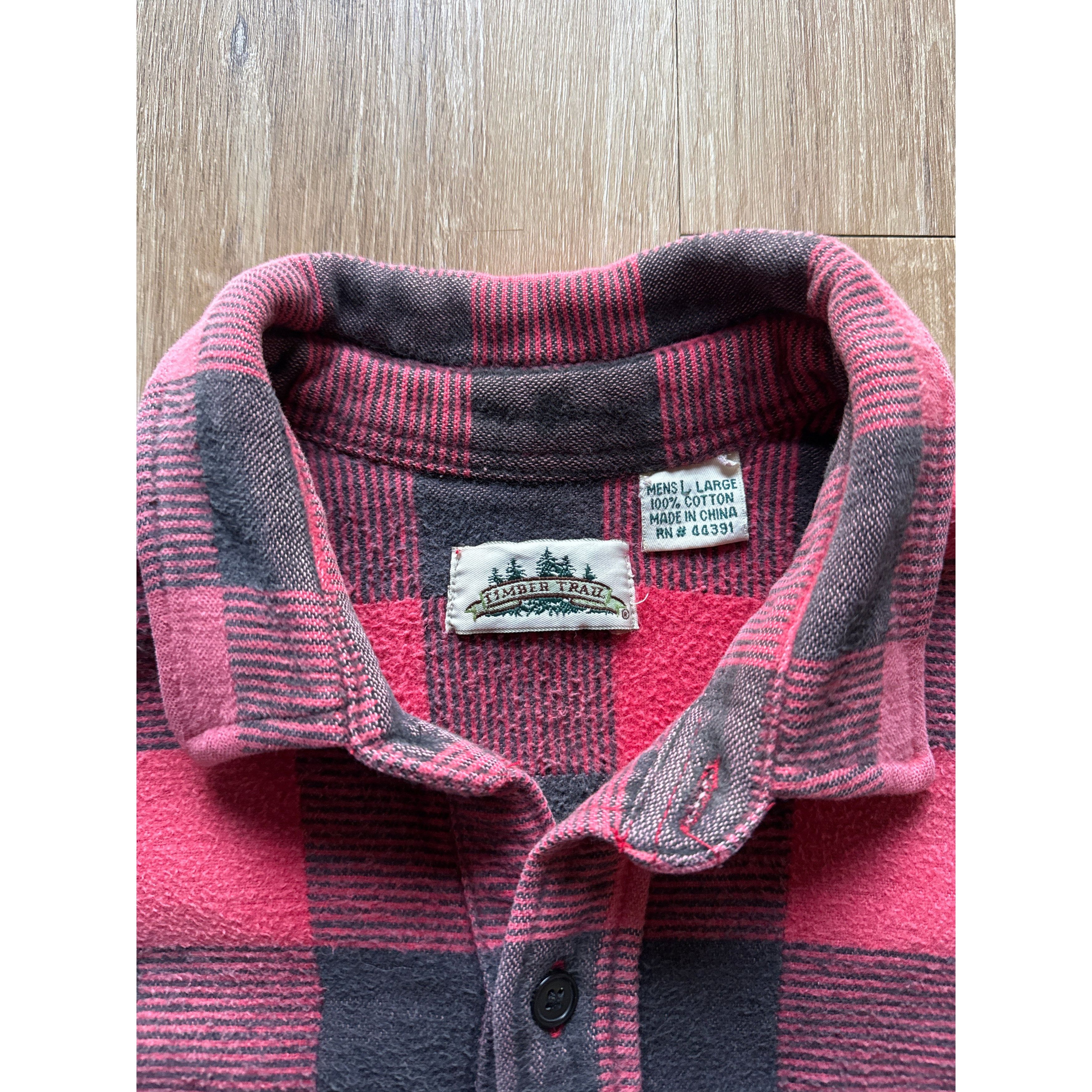 Other Vintage Timber Trailer Heavy Cotton Plaid Button Up Shirt Size US L / EU 52-54 / 3 - 2 Thumbnail