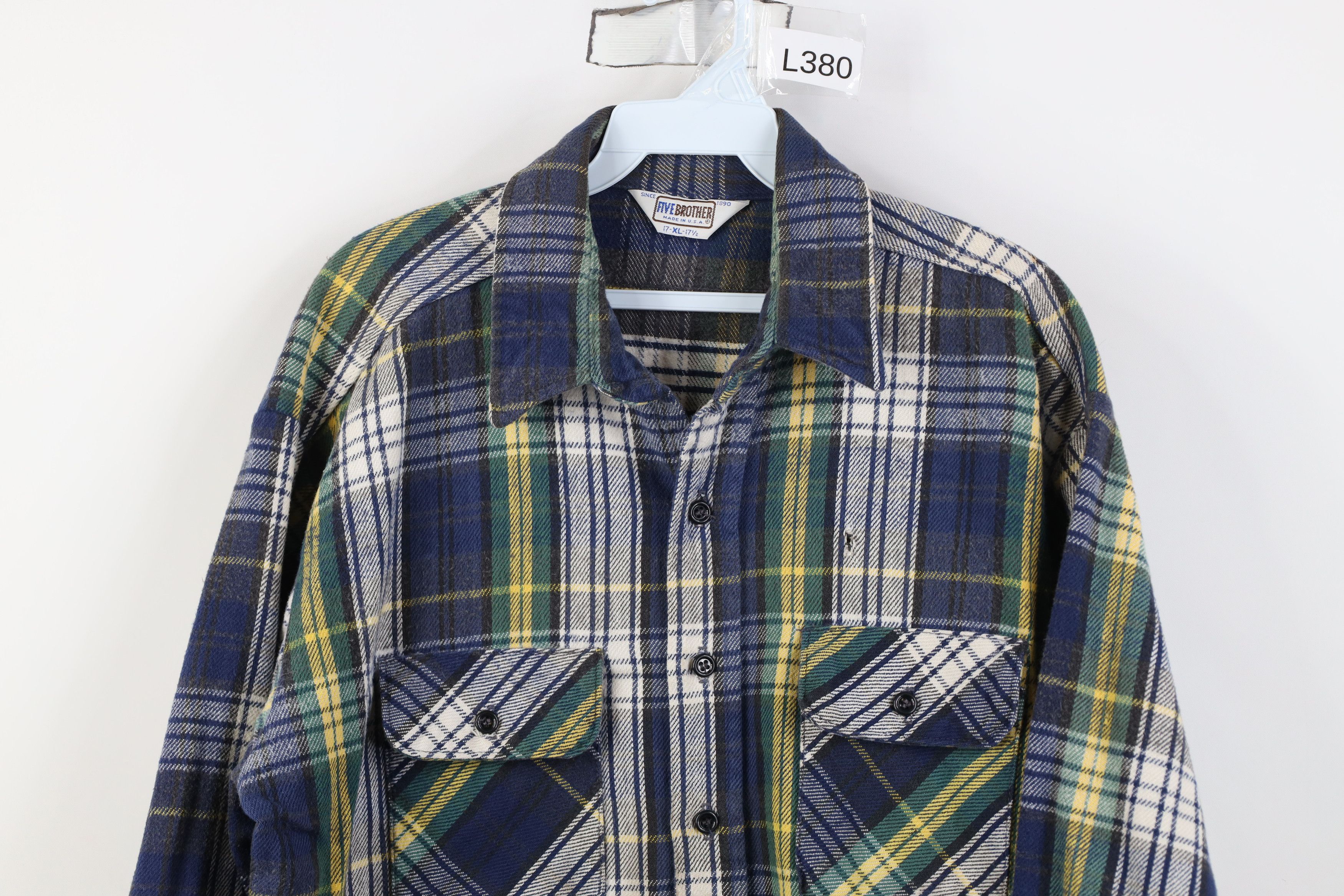 FiveBrother Vintage 70s Five Brother Collared Button Shirt USA Size US XL / EU 56 / 4 - 2 Thumbnail