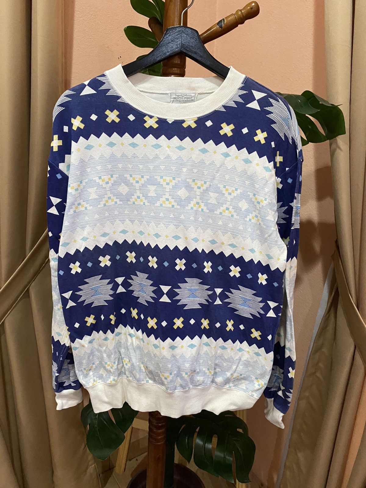 Vintage VINTAGE PASTEL FIELD NAVAJO SWEATSHIRT Size US L / EU 52-54 / 3 - 3 Thumbnail