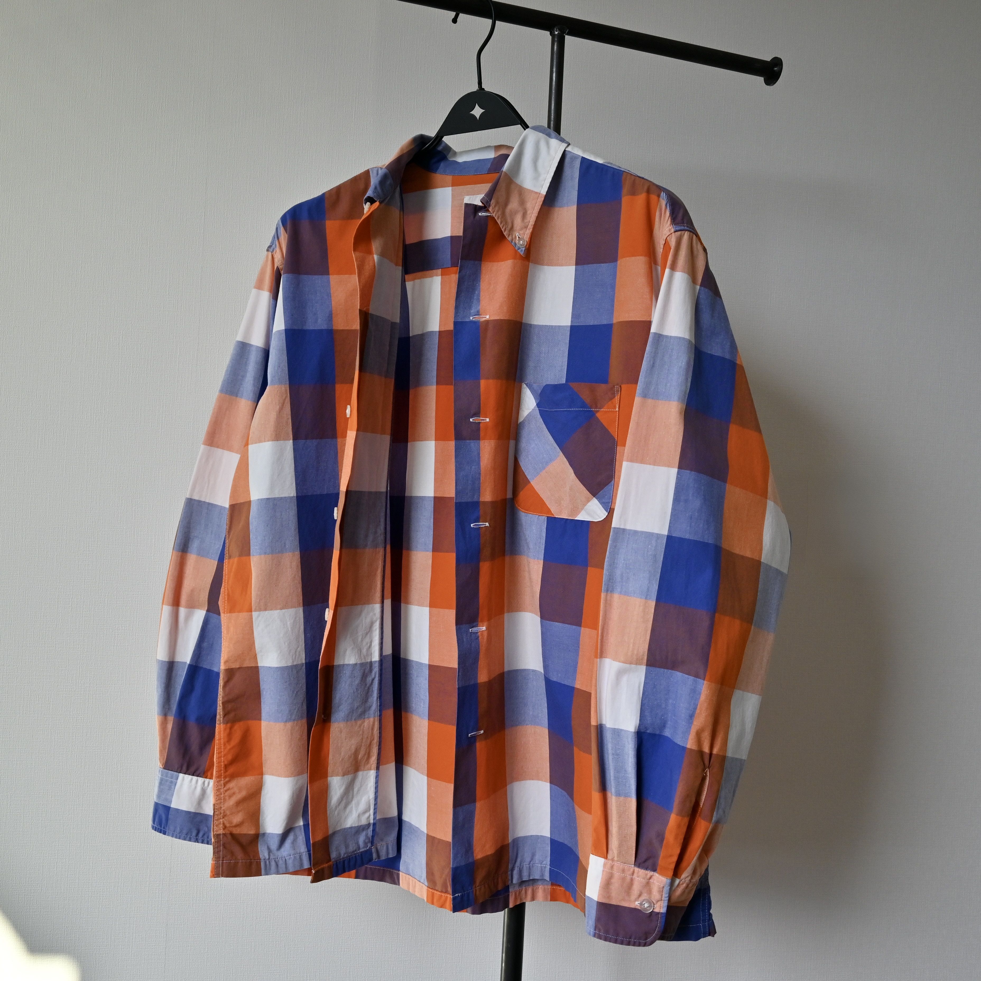 Beams Japan Vintage 1990s BEAMS block plaid BD shirt made in Japan Size US L / EU 52-54 / 3 - 1 Thumbnail