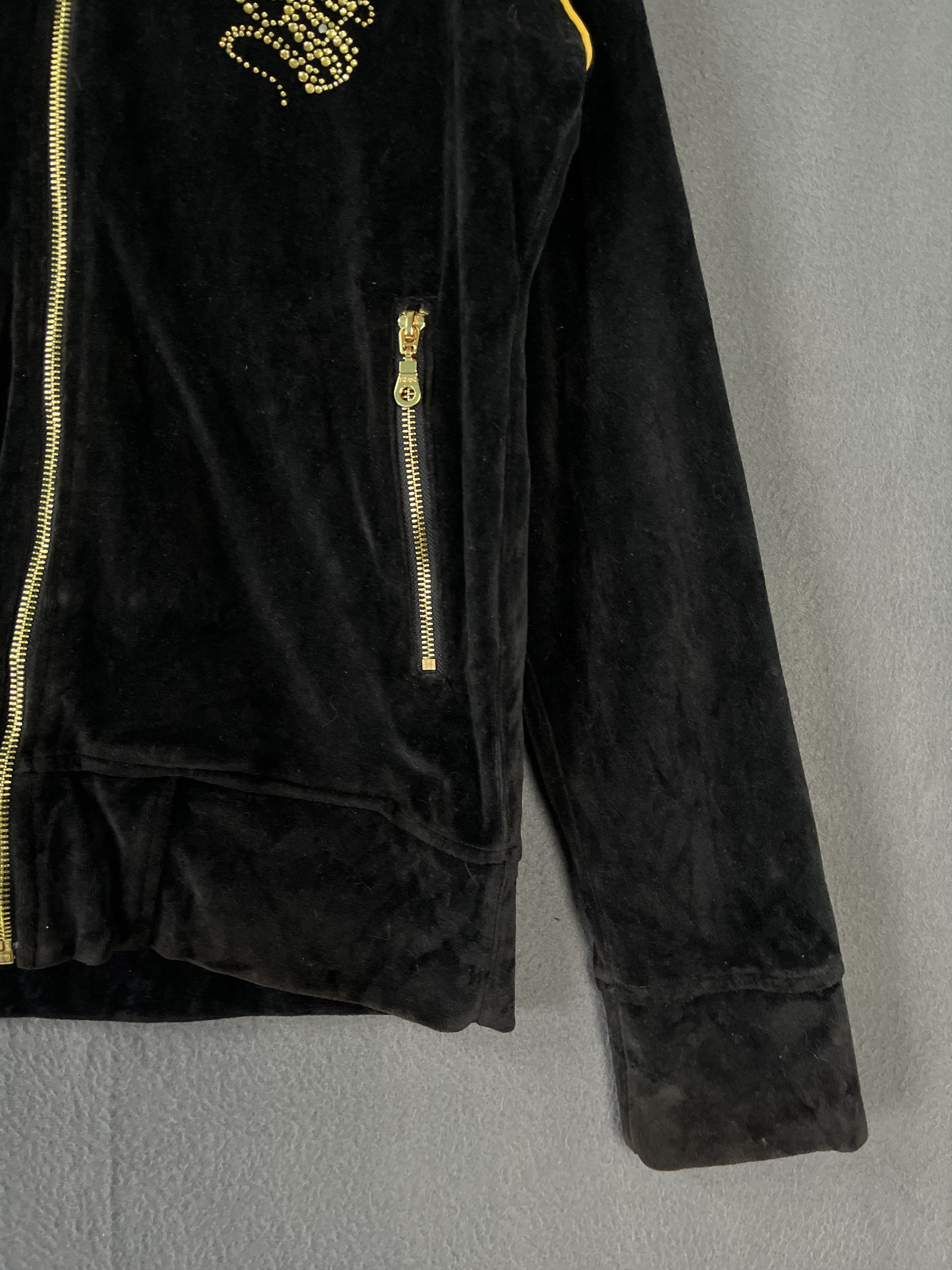 If Six Was Nine Place Plan Rhinestone Logo Poem Style Faux Fur Zipper Hoodie Size M / US 6-8 / IT 42-44 - 5 Thumbnail