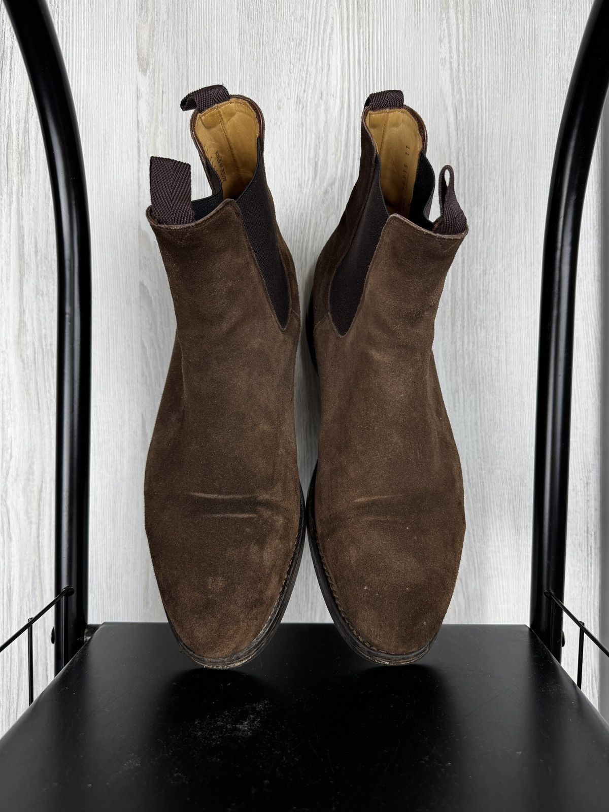 MORJAS Morjas Brown Suede Leather Chelsea Boots size UK11 US12 Size US 12 / EU 45 - 12 Thumbnail