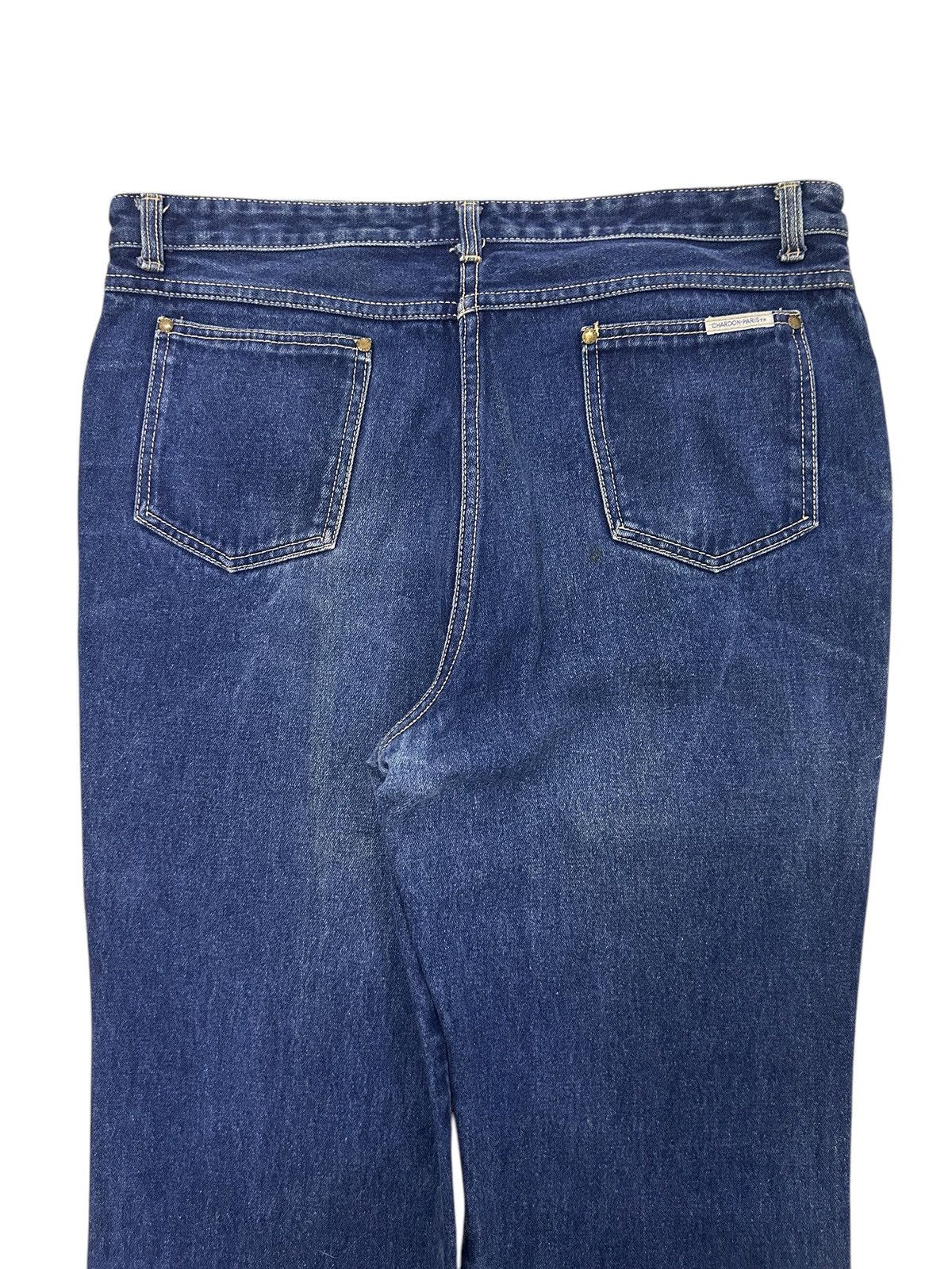 Japanese Brand × Vintage Vintage Chardon Paris Two-Tone High Waisted Flare Jeans Size US 38 / EU 54 - 7 Thumbnail