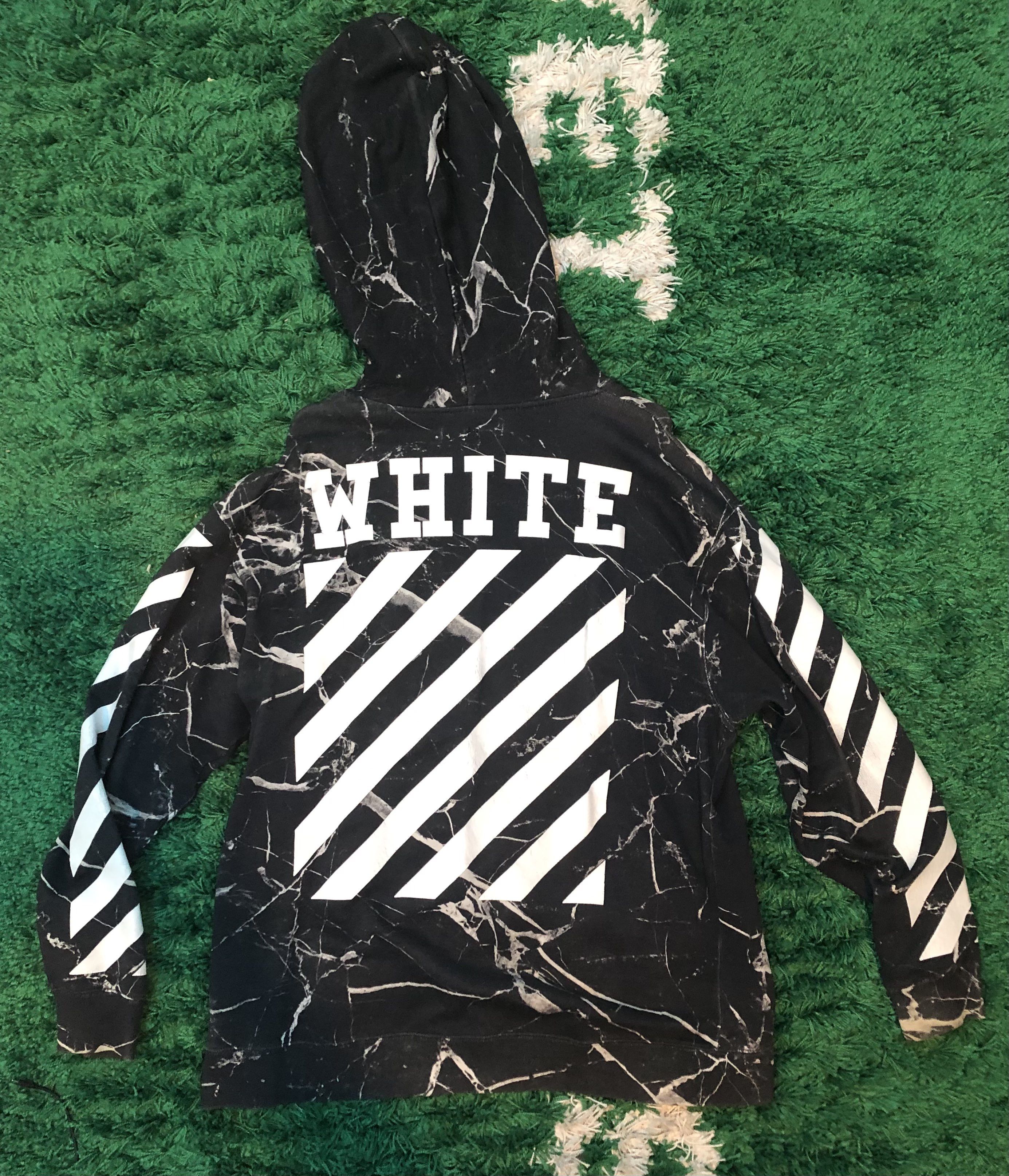 Off white marble hoodie hotsell