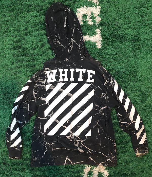 Off White Off White Marble Caravaggio Hoodie Grailed