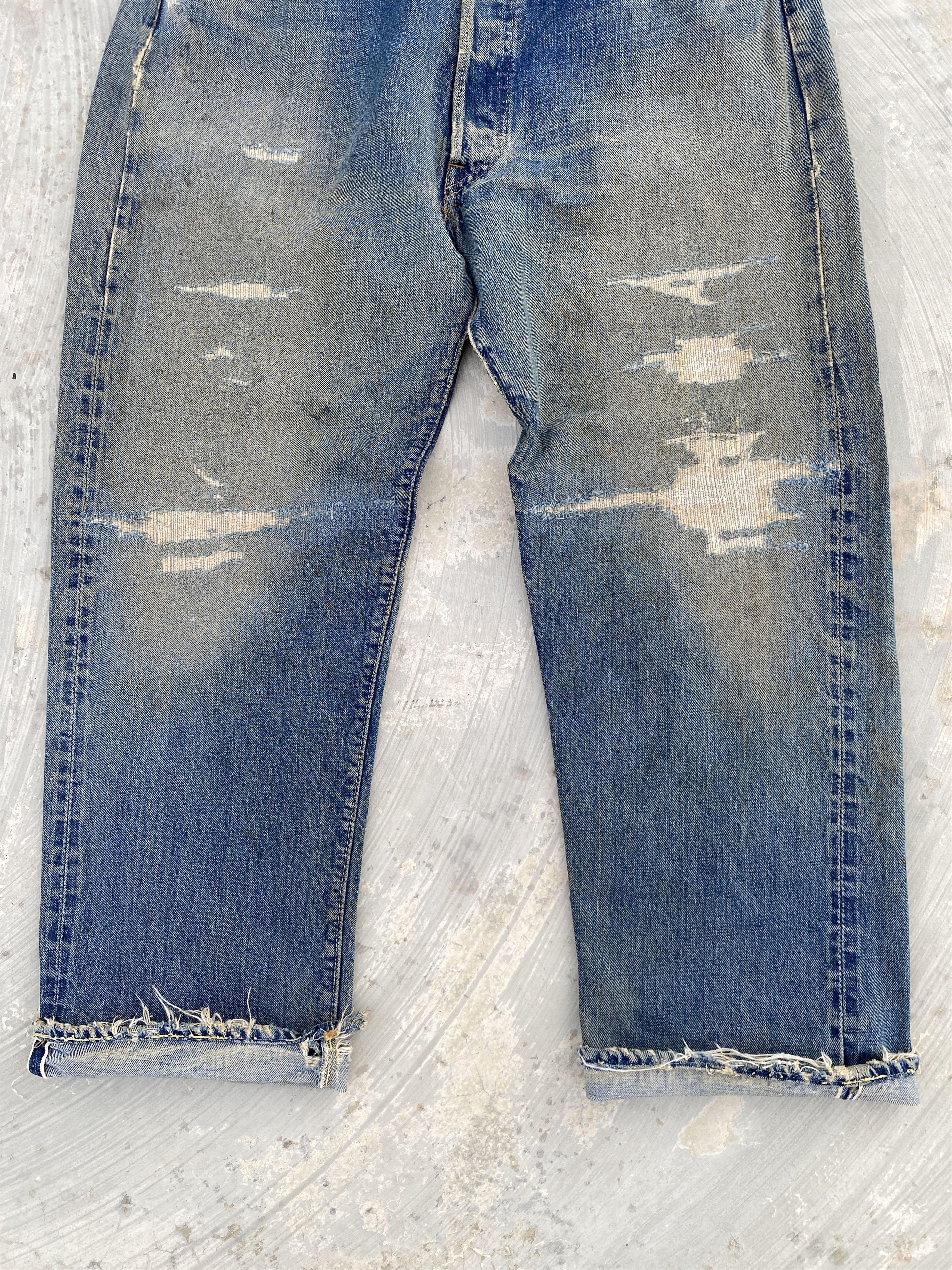 Levi's Vintage 60s Levis 501 Big E V-Stitch #6 Selvedge Jeans Size US 35 - 4 Thumbnail