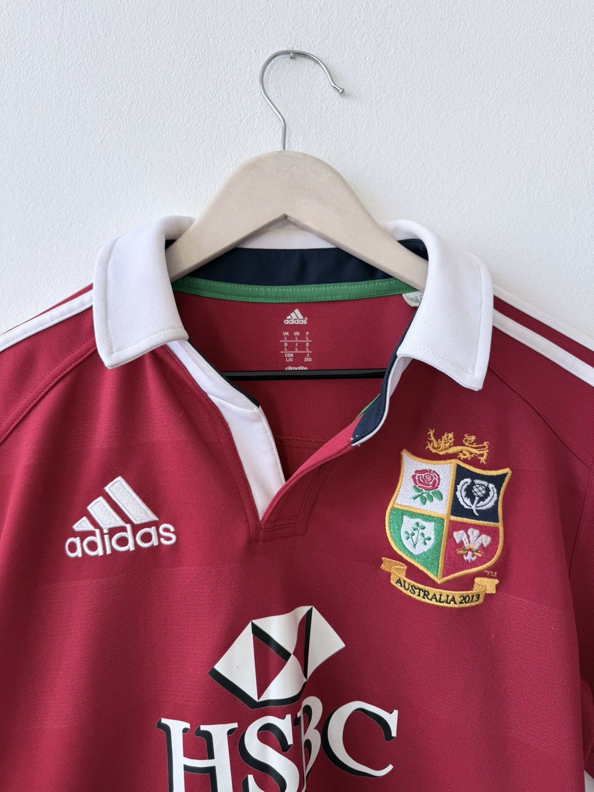 Adidas Adidas British Irish Lions 2012/2013 Home Rugby Jersey Size US L / EU 52-54 / 3 - 6 Thumbnail