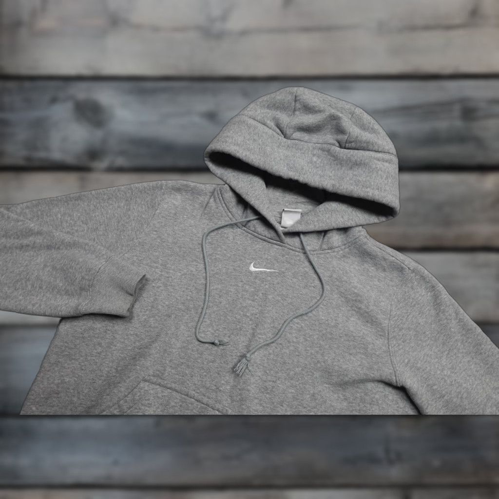 Nike Nike Center Swoosh Sweatshirt Mens Large Gray Fleece Pullover Hoodie Kangaroo Size US L / EU 52-54 / 3 - 1 Thumbnail