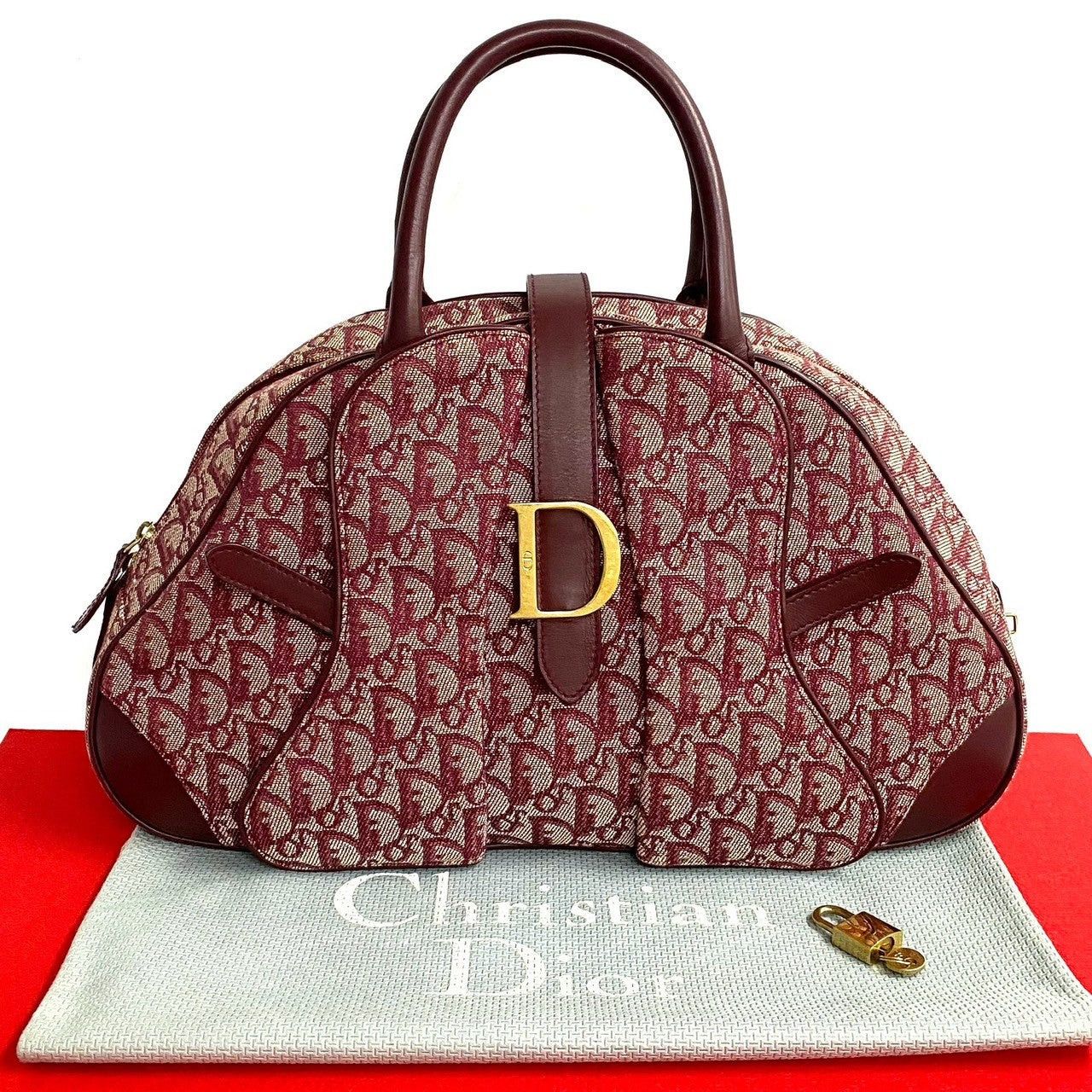 Dior Handbag Wine Canvas