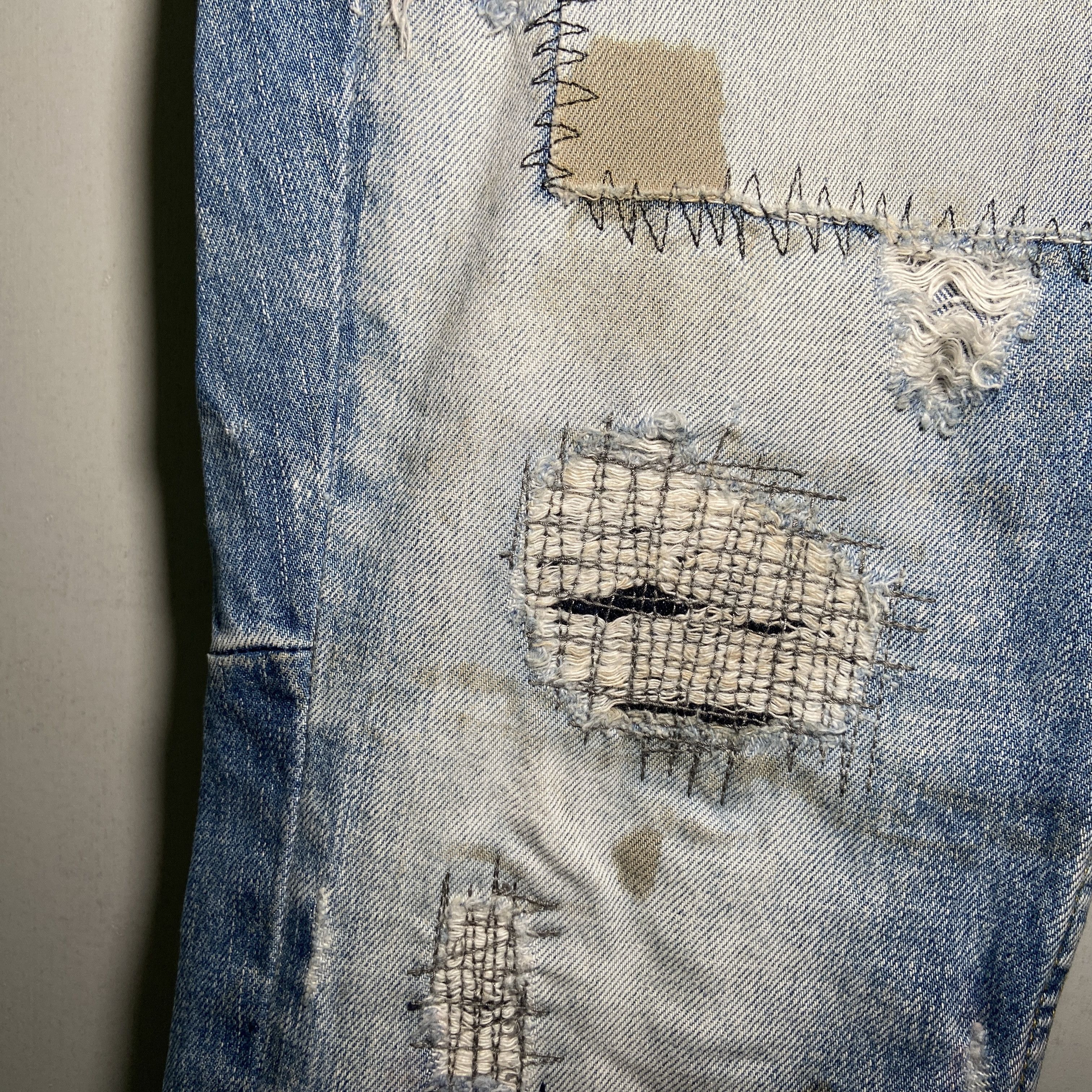 Firetrap × If Six Was Nine Firetrap Extreme Vintage Wash Sashiko Jeans Size US 32 / EU 48 - 7 Thumbnail