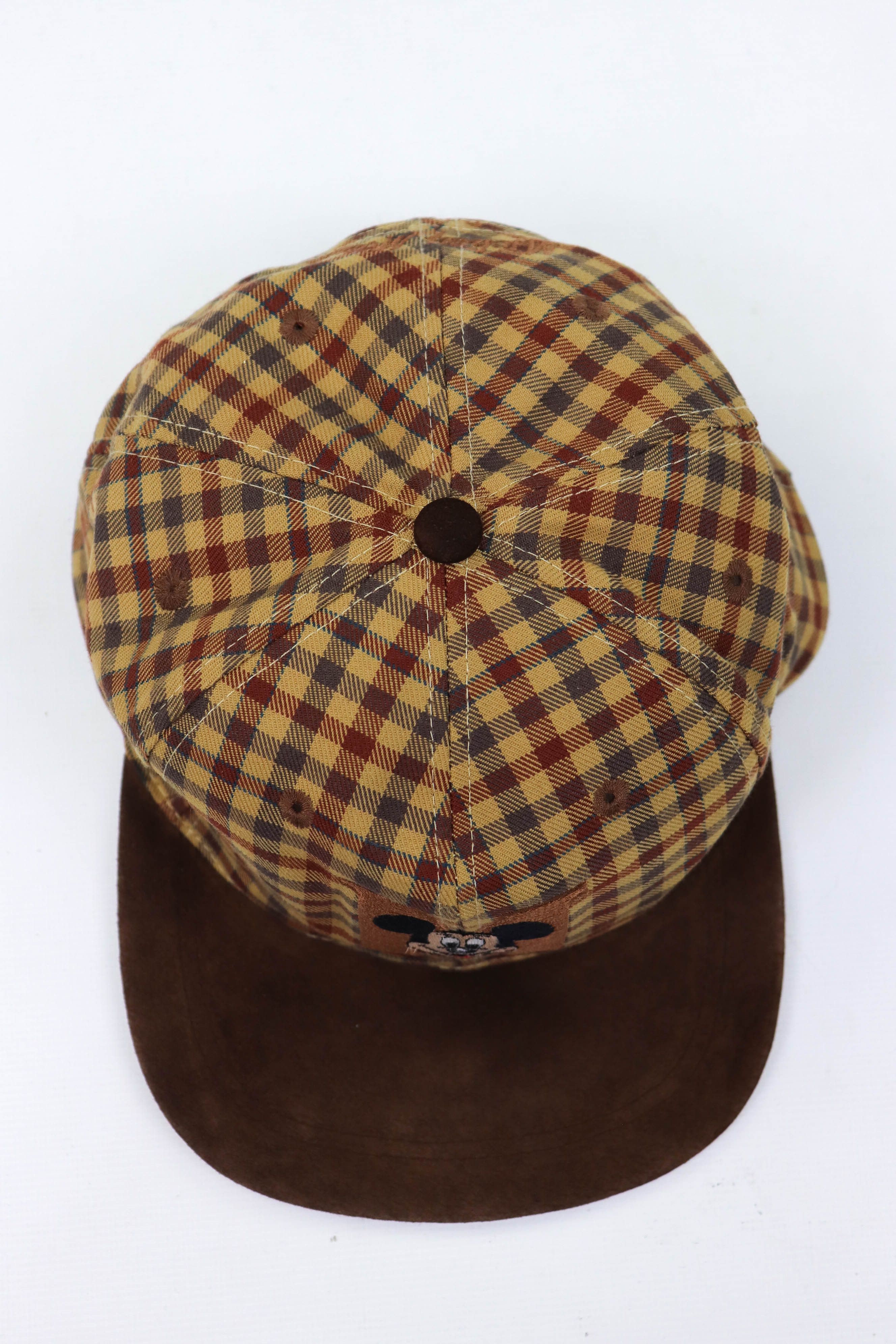 Mickey Mouse 90s Vintage Mickey Mouse GOOFY’S HAT Beige/Brown Plaid Cap Size ONE SIZE - 7 Thumbnail