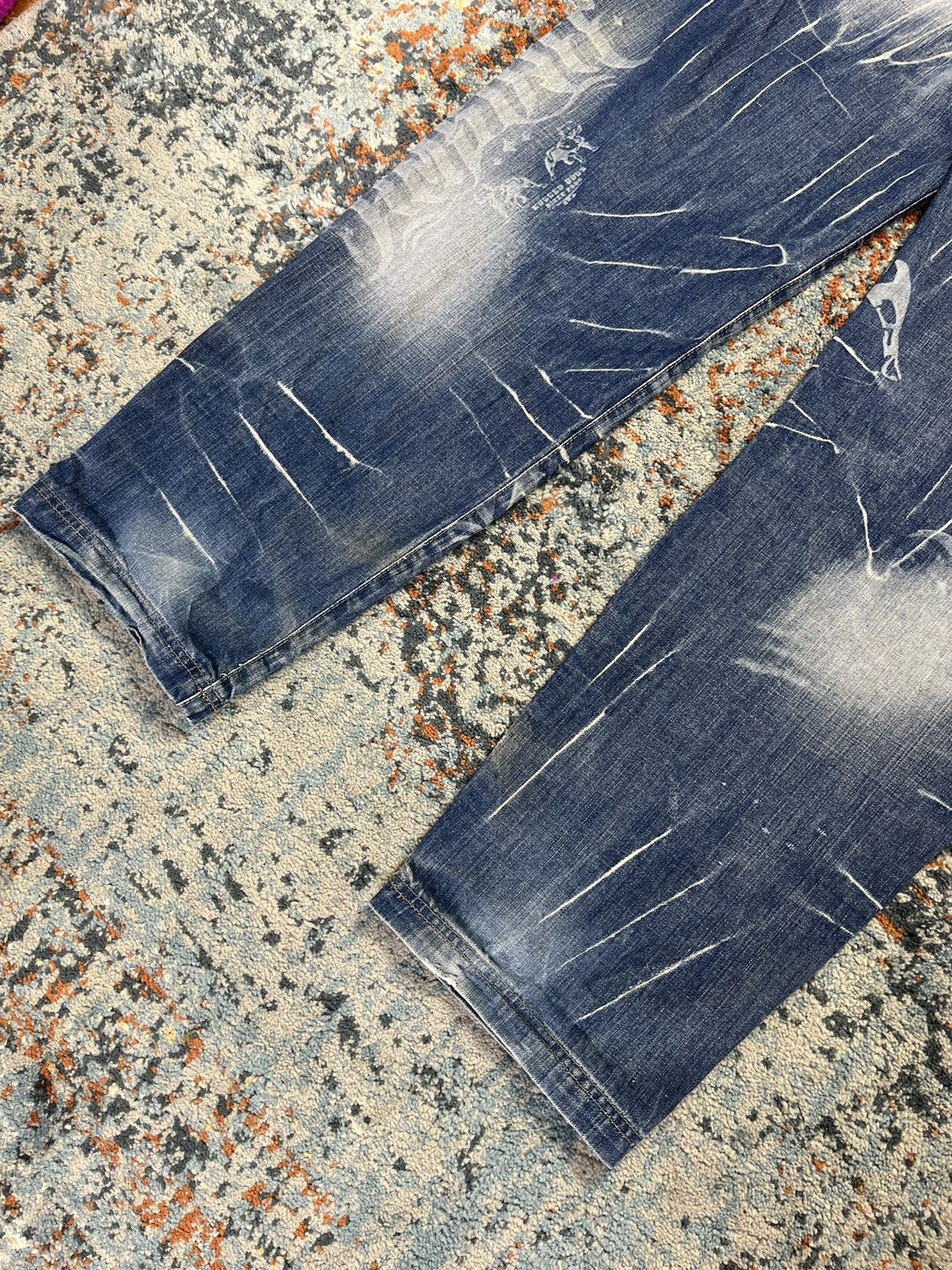 Japanese Brand × Vintage Vintage y2k Amstaff Wear print denim pitbull AOP graphic Size US 34 / EU 50 - 19 Thumbnail