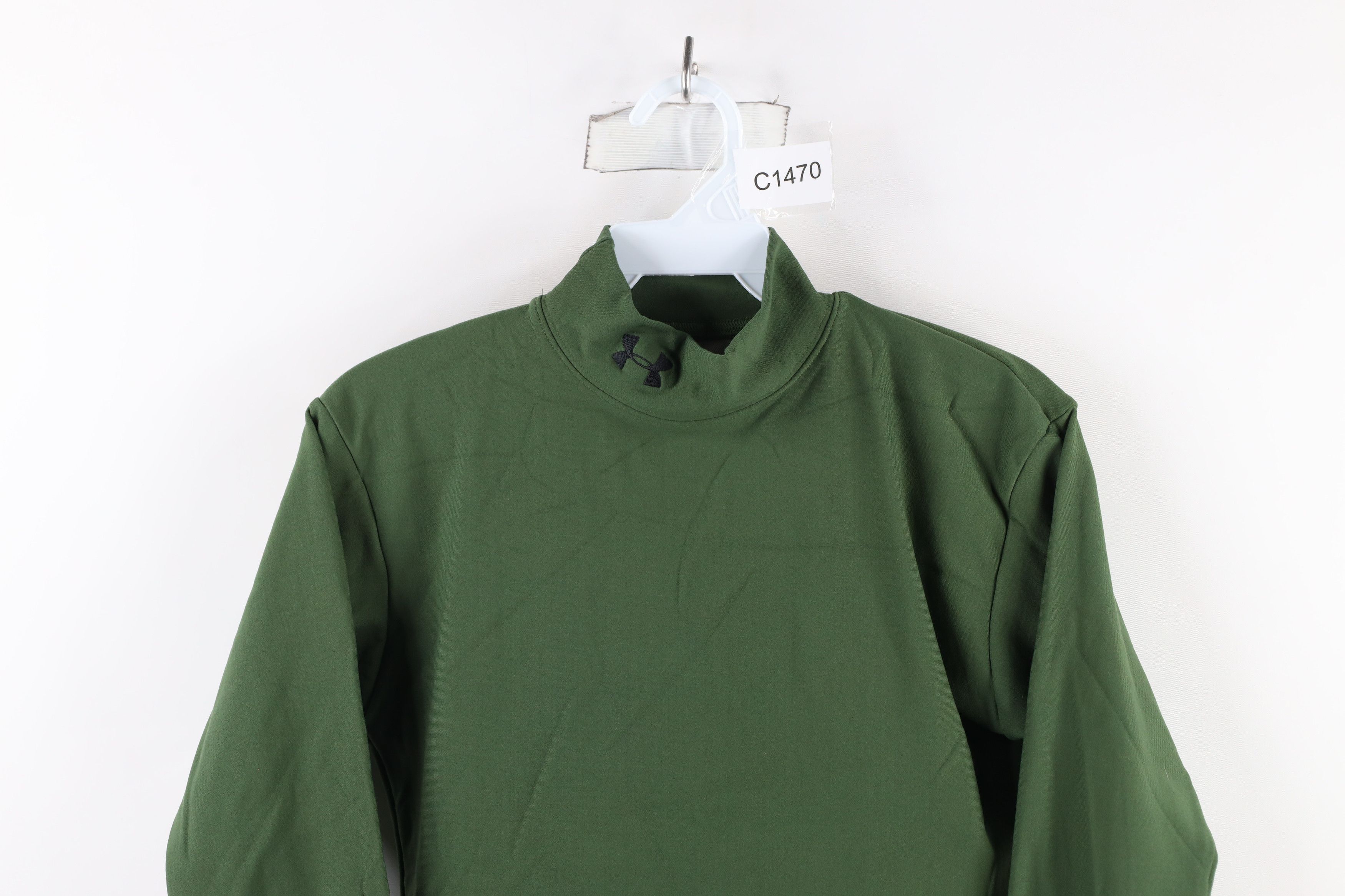 Under Armour × Vintage Under Armour Compression Mock Neck Training T-Shirt Green Size US M / EU 48-50 / 2 - 2 Thumbnail