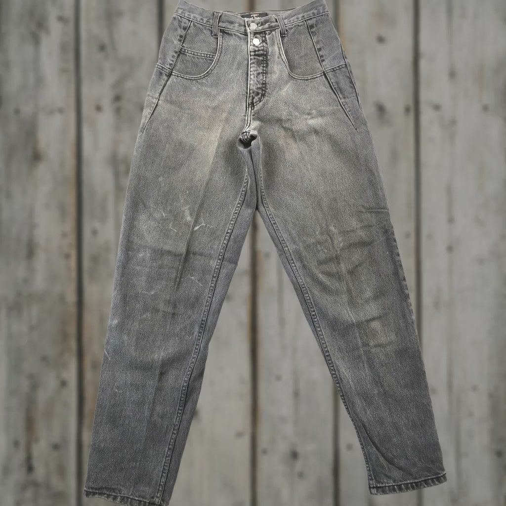 Guess VINTAGE Guess Jeans Gray Tapered High Waisted 28x32 USA 90s Georges Marciano Size 28" / US 6 / IT 42 - 1 Thumbnail