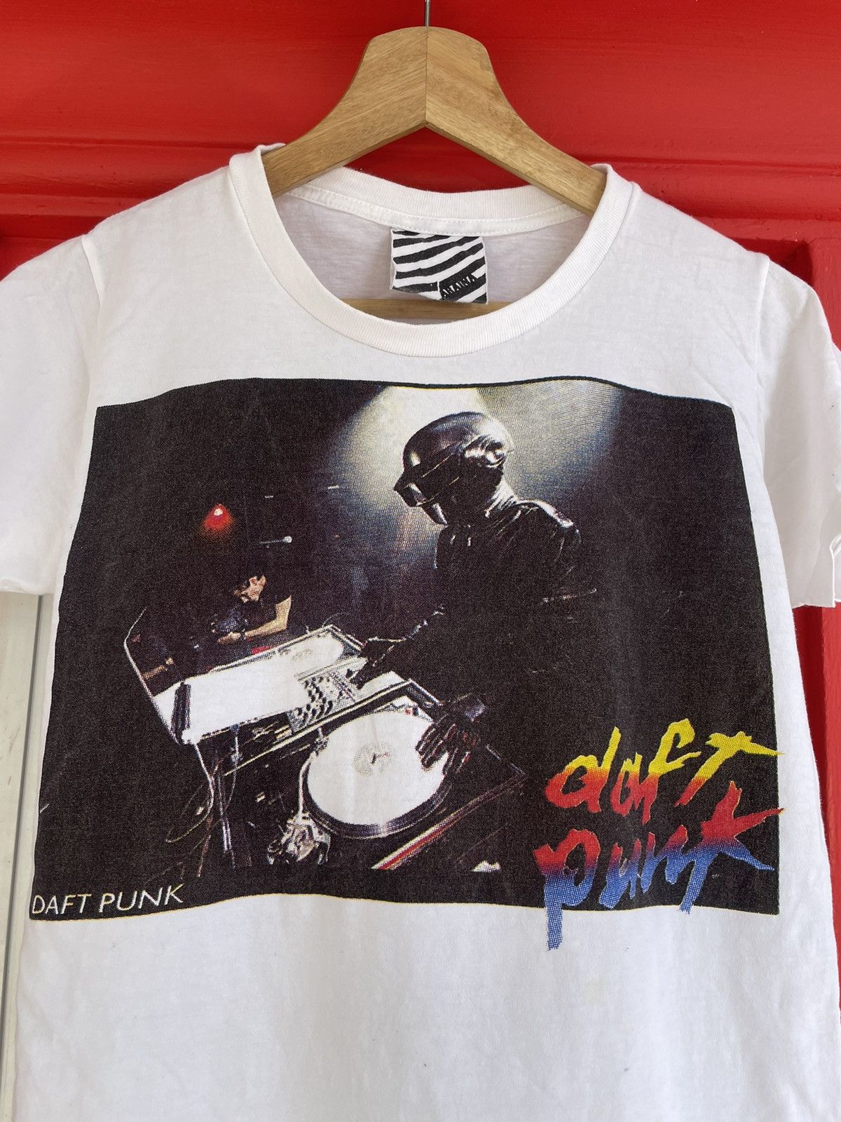 image of Band Tees x Vintage Daft Punk Band Tshirt in White, Men's (Size Small)