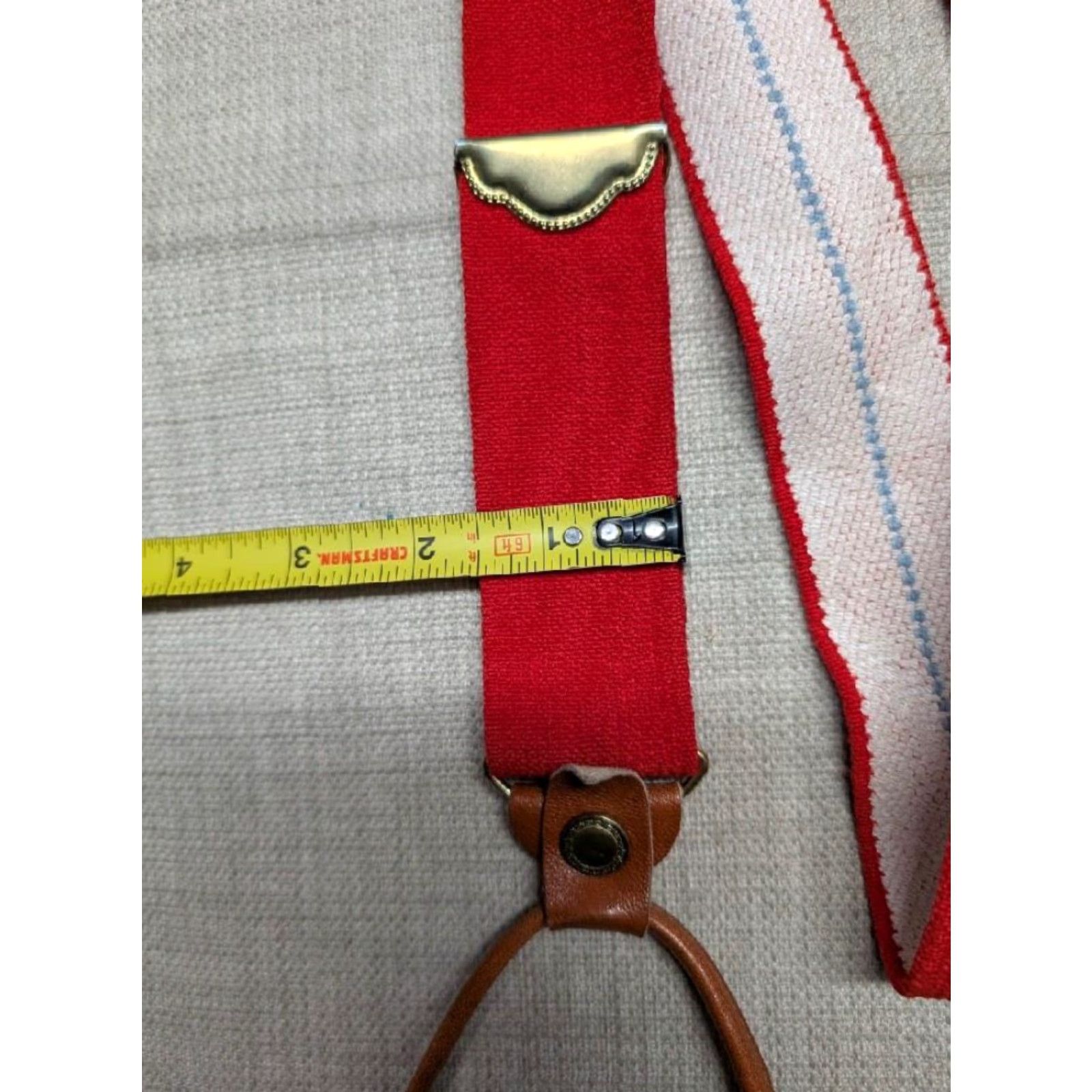 Vintage VINTAGE suspenders MEN ONE SIZE Canvas Suspender Red SPORTSMAN elastic canvas SUSPENDERS braces police pants 90s hunting event theme Mens Size US 35 - 4 Thumbnail