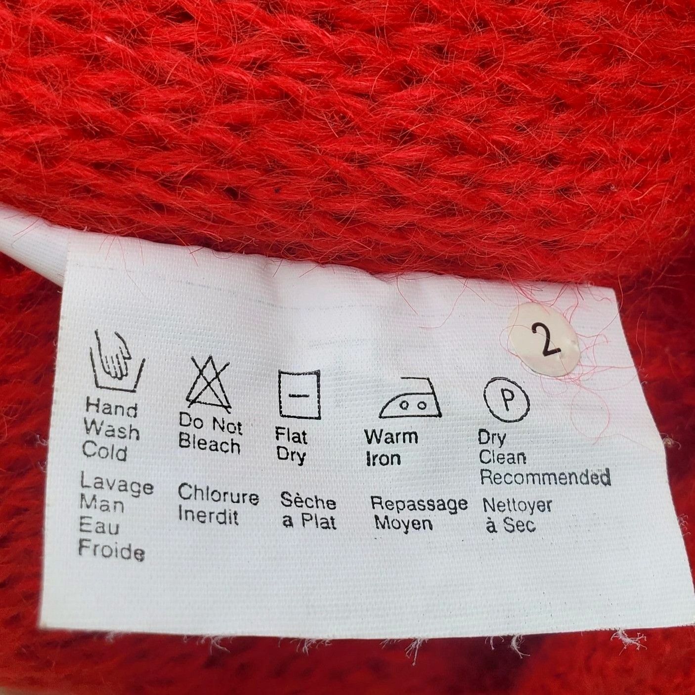 Esprit Vintage Esprit Mens Red Mohair Sweater Oversize Pullover 3XL Size US XXL / EU 58 / 5 - 4 Thumbnail