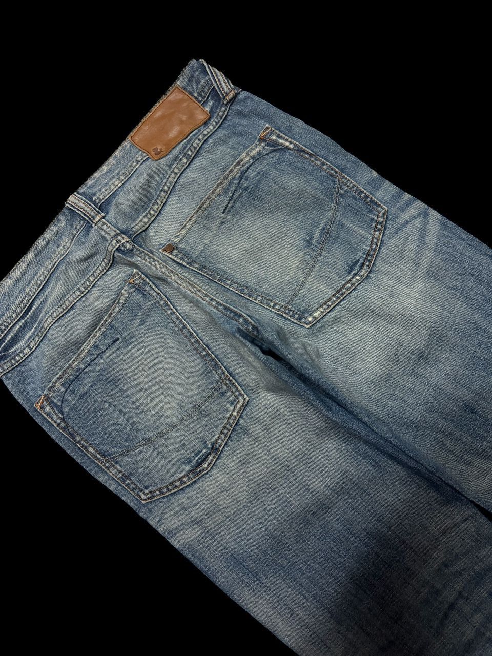 Designer TWIST LEG Insane Bragg Mudwash Faded Distressing Sick Jean Size US 31 - 18 Thumbnail