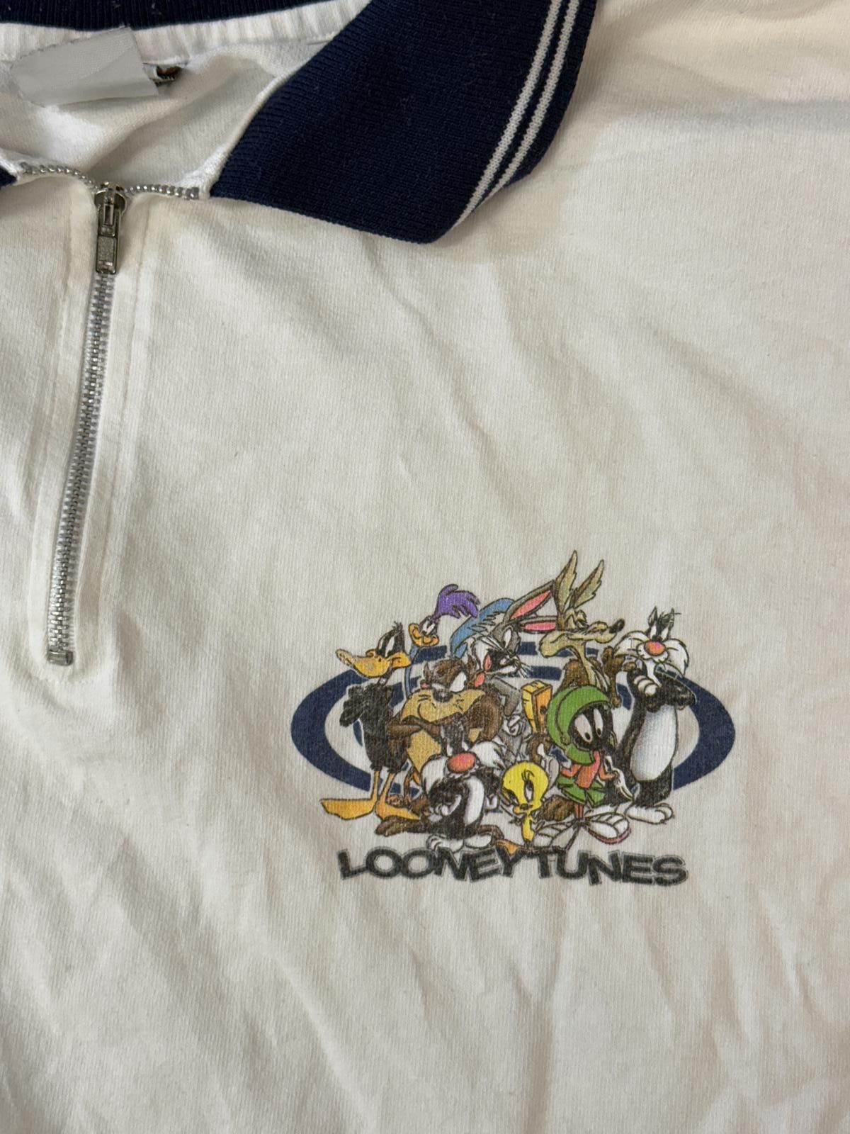 Designer VTG Looney Tunes Characters Zip Up Polo 1998 XL Size US XL / EU 56 / 4 - 3 Thumbnail