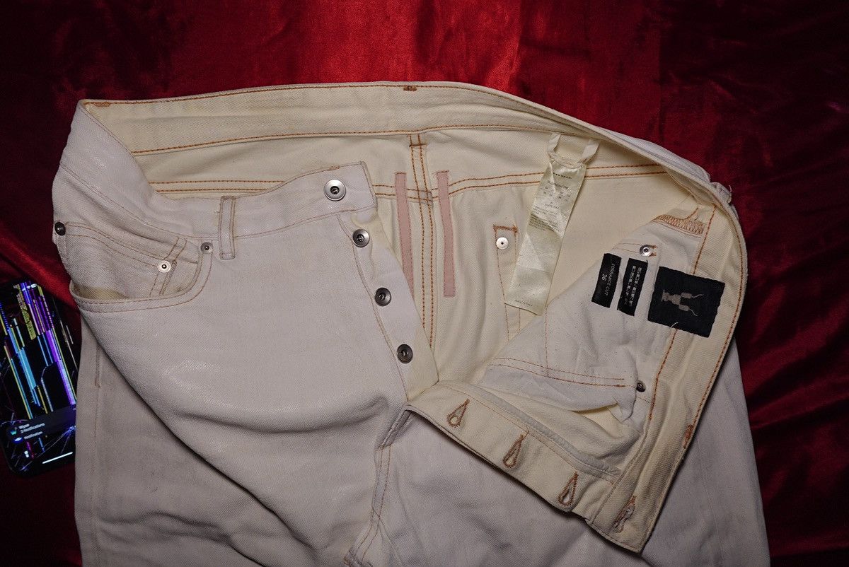 Rick Owens Rick Owens drkshdw white waxed denim jeans Size US 36 / EU 52 - 4 Thumbnail