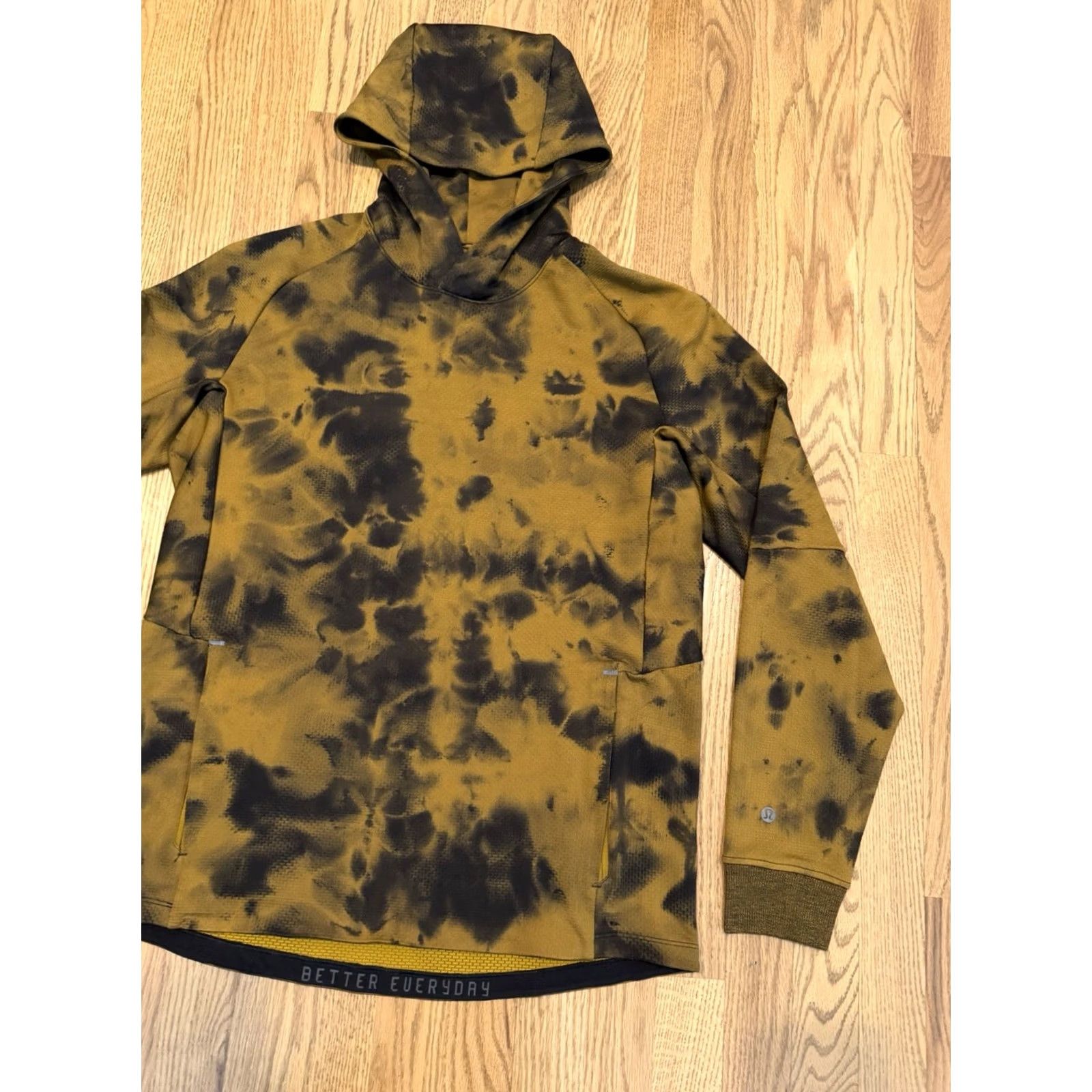 Lululemon Lululemon Textured Tech Pullover Hoodie Men’s M Yellow Zip Pockets Athletic Size US M / EU 48-50 / 2 - 6 Thumbnail