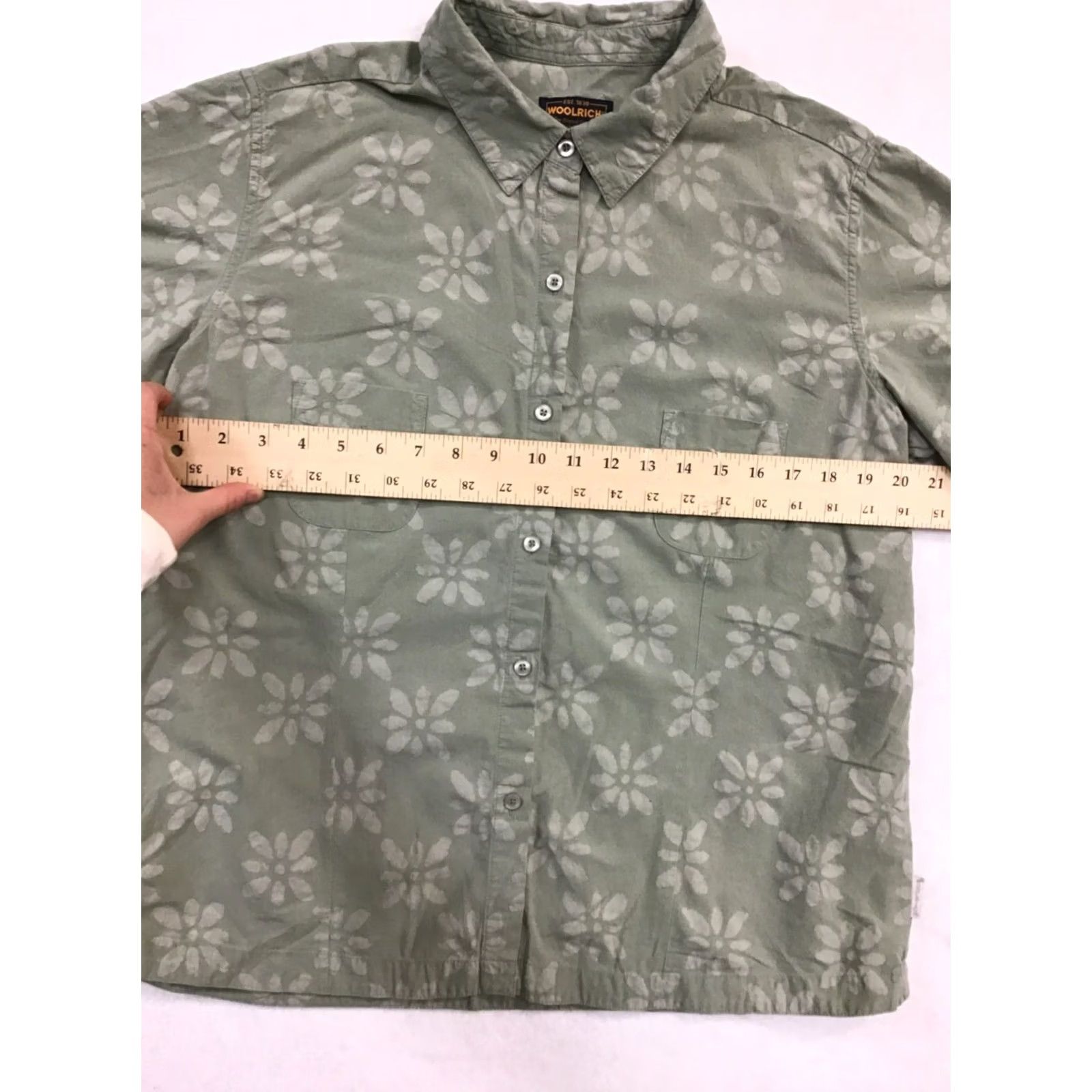Vintage VINTAGE Woolrich Button-Up Shirt Womens Medium Green Floral 1954 Women’s XL Like New Size M / US 6-8 / IT 42-44 - 6 Thumbnail