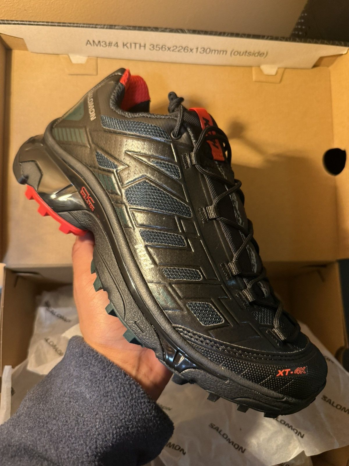 Kith × Salomon Salomon XT-4K Kith Kithmas Black Size US 9 / EU 42 - 1 Thumbnail