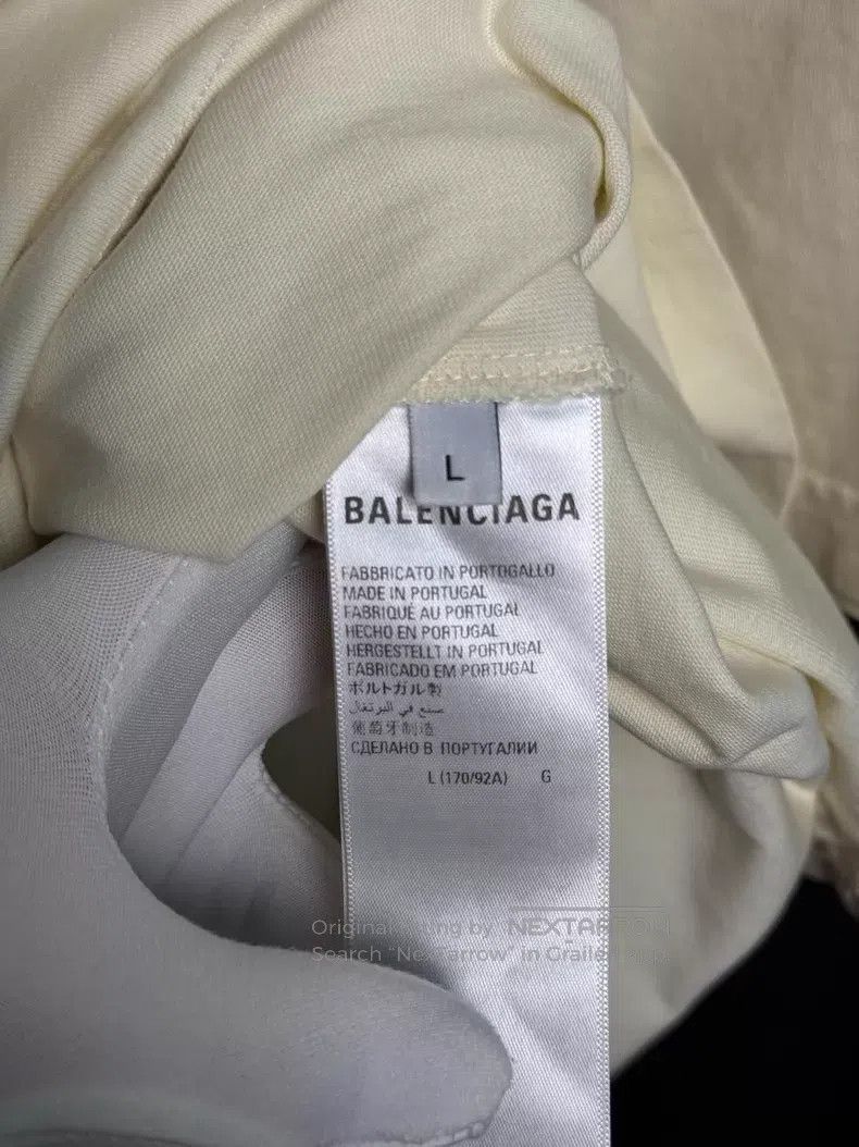 Balenciaga Balenciaga Light Yellow Short Sleeve T-Shirt Size US L / EU 52-54 / 3 - 4 Thumbnail