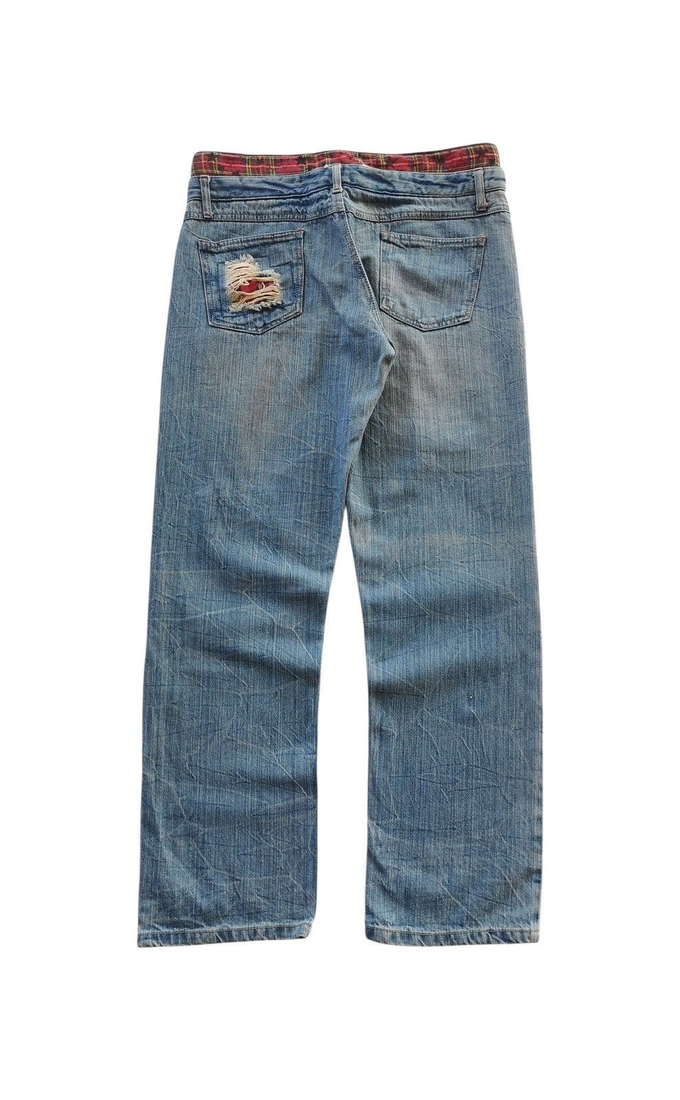 14th Addiction Double Waist Patches Statement Fashion Clawmark Jeans 32x30 Size US 32 / EU 48 - 2 Thumbnail