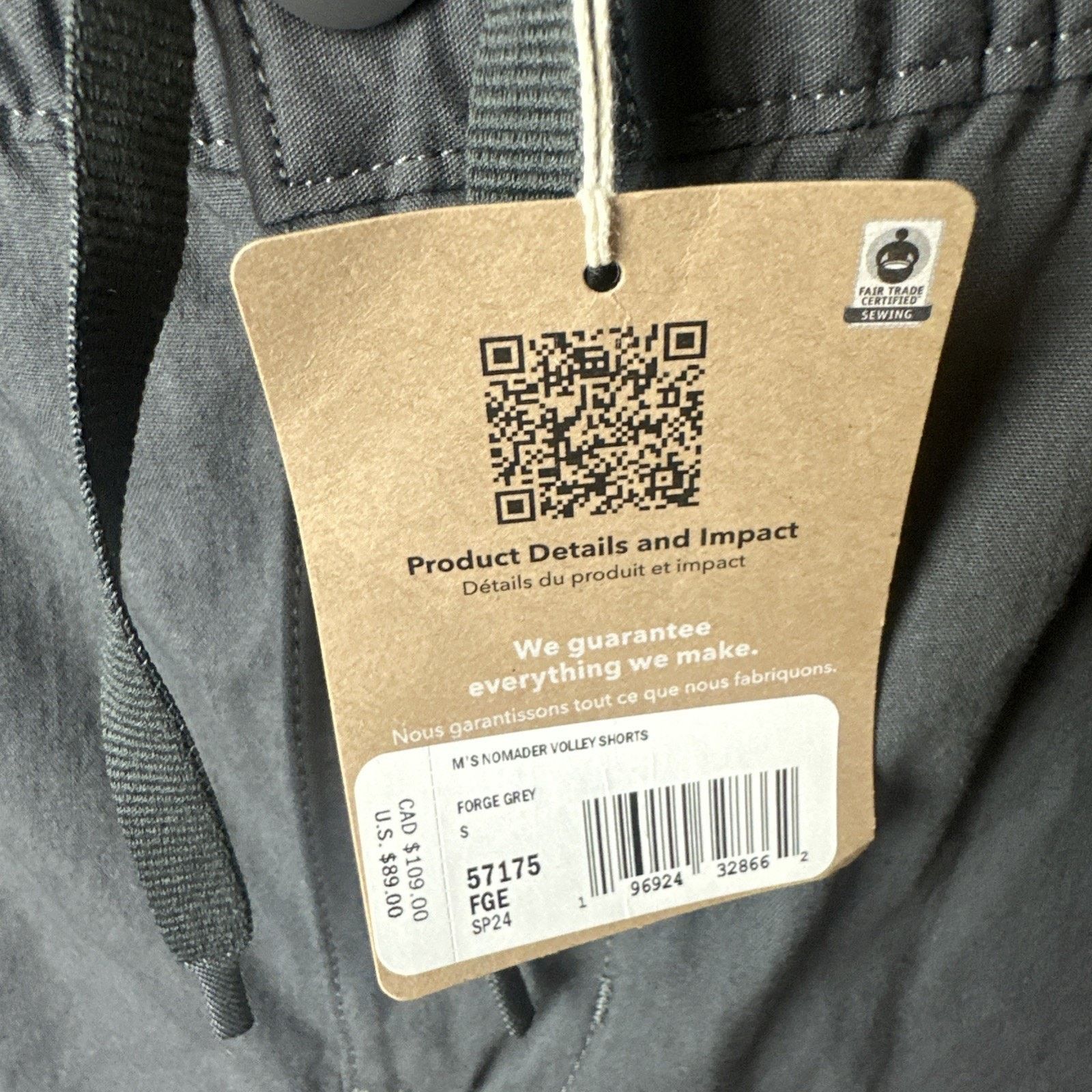 Patagonia NEW Men's Patagonia Nomader Dark Grey Volley Shorts Size US 34 / EU 50 - 3 Thumbnail