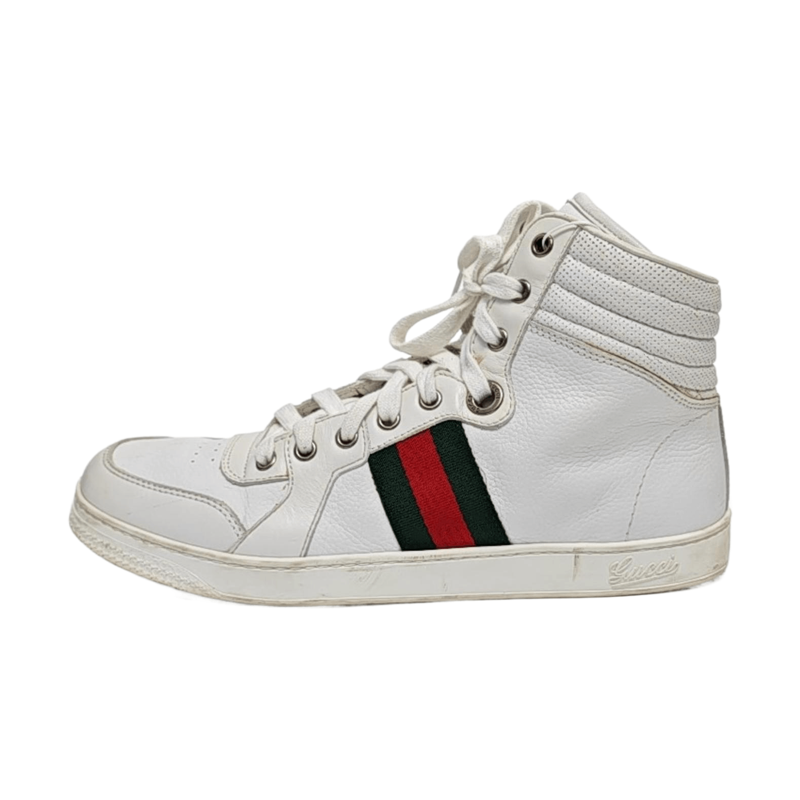 Gucci Gucci Web Stripe High Top Sneakers US 8 Size US 8 / EU 41 - 1 Thumbnail