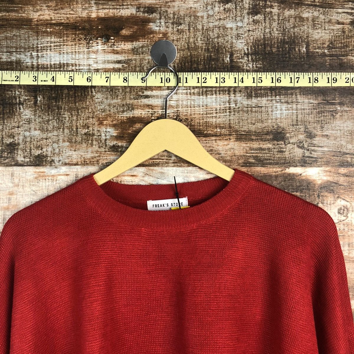 Homespun Knitwear × Japanese Brand Freaks Store Red palin Knitwear #A1858 Size M / US 6-8 / IT 42-44 - 4 Thumbnail