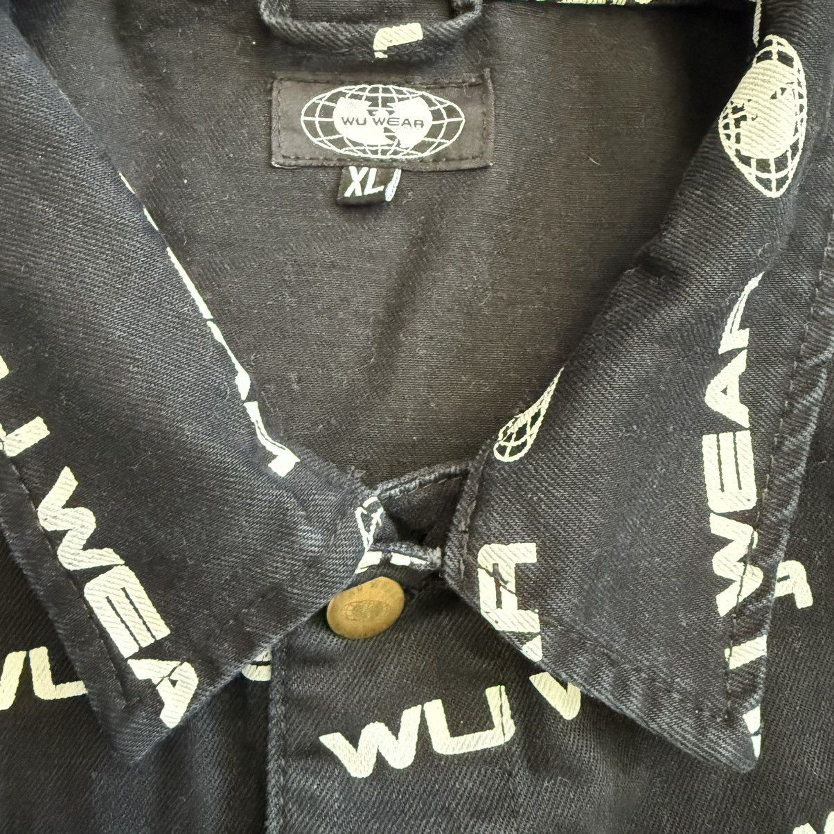 Wu-Tang Clan 🔴Wu-Wear Denim Jacket Size XL Wu-Tang Black Rare Rza Gza Size US XL / EU 56 / 4 - 5 Thumbnail