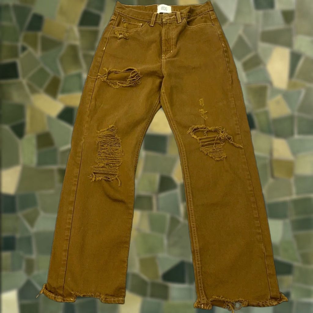 Urban Outfitters Urban Outfitters Womens Jeans 28 Regular Brown Distressed Straight Denim 5-Pocket Inseam 29 Size 29" - 1 Thumbnail