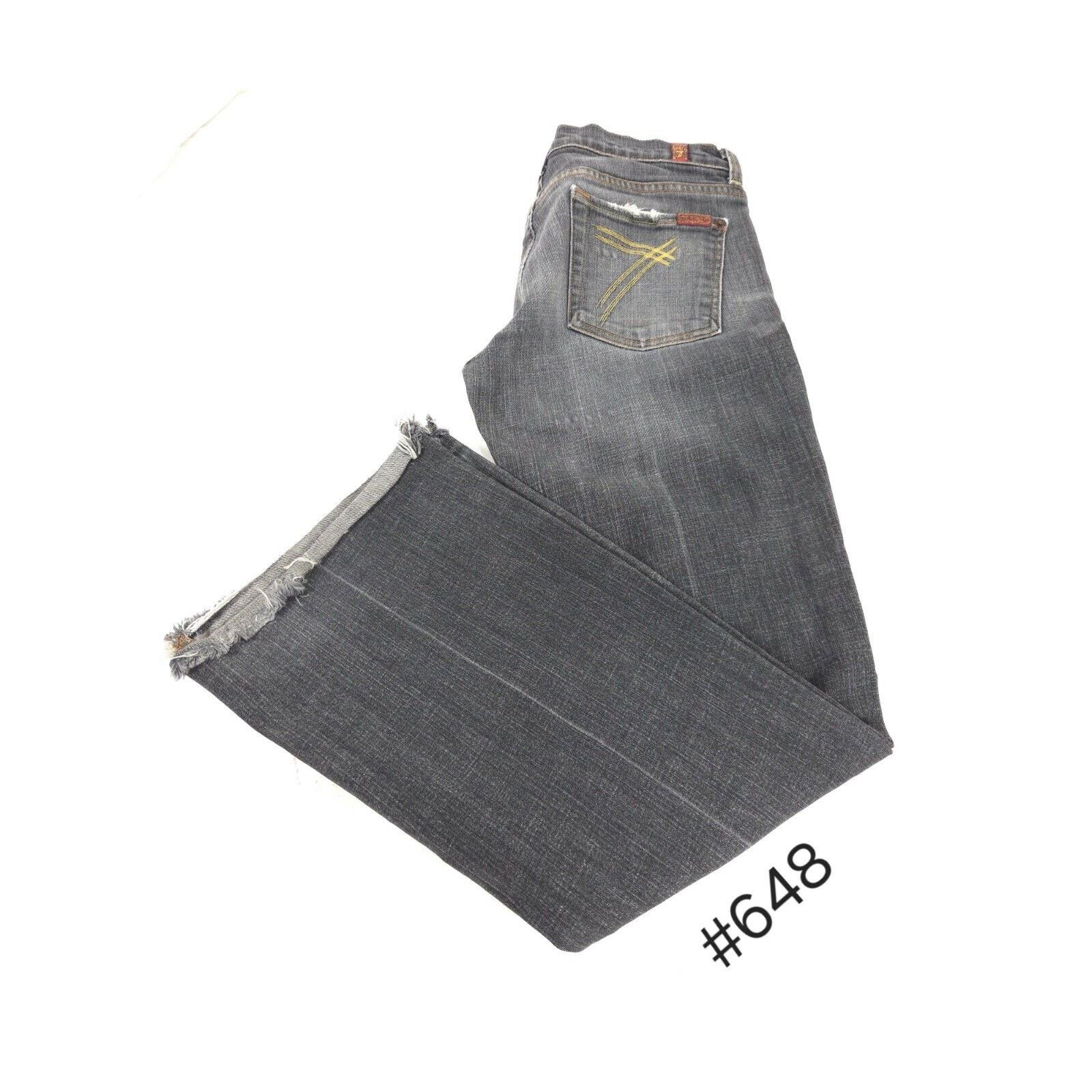 7 For All Mankind 7 For All Mankind Dojo Button Zip Jeans Womens Size 28 Black Size 31" - 1 Thumbnail