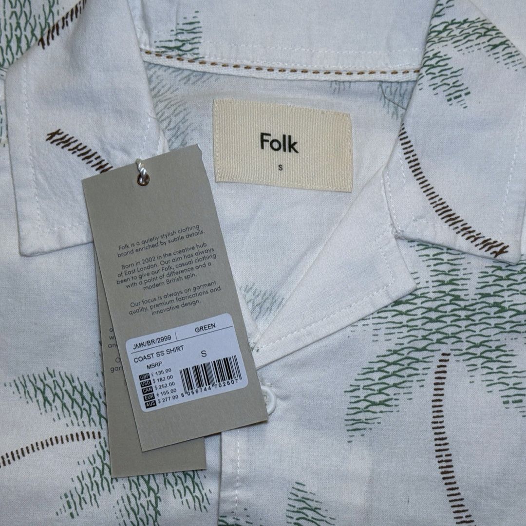 Folk Folk Clothing Coast CC Palm Tree Camp Collar Shirt S Size US S / EU 44-46 / 1 - 2 Thumbnail