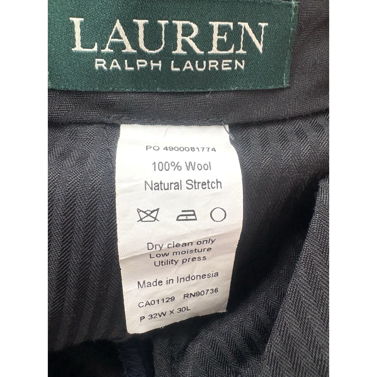 Ralph Lauren VINTAGE Lauren Ralph Lauren Dress Pants Men’s 32X30 Wool Navy Business Formal Casual Workwear Indonesia Size US 32 / EU 48 - 7 Thumbnail