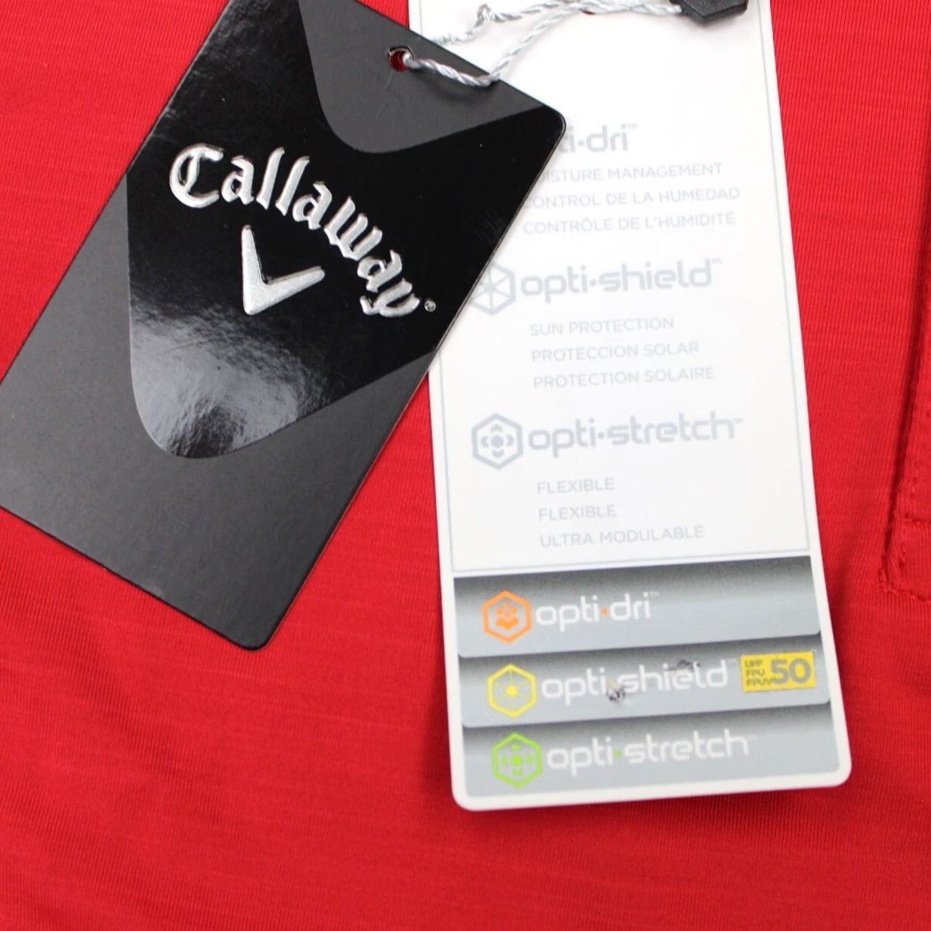 Callaway Callaway Polo Shirt Mens Large Red NWT Opti-Dri Cotton Polyester Stretch S/S Golf Shirt Size US L / EU 52-54 / 3 - 7 Thumbnail
