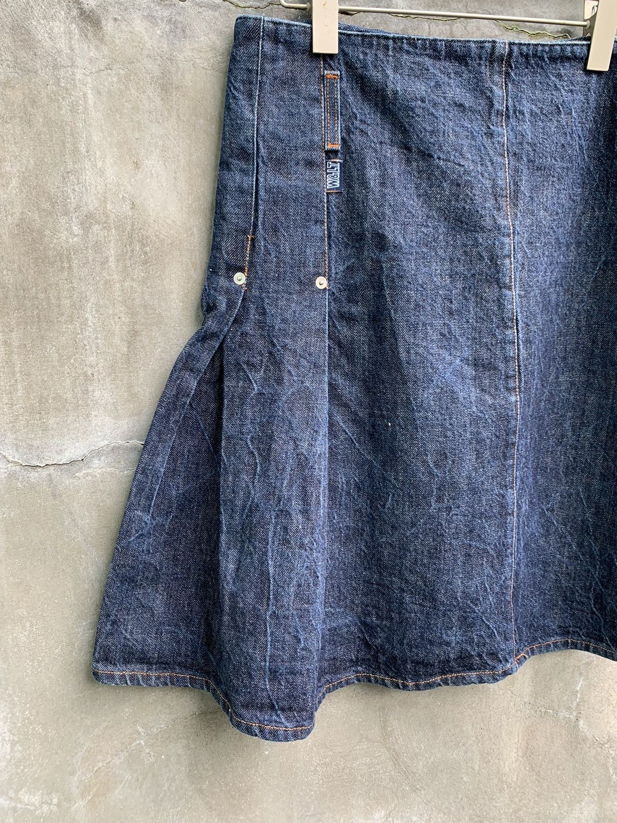 W&LT Flared Midi Denim Skirt Size 28" / US 6 / IT 42 - 3 Thumbnail