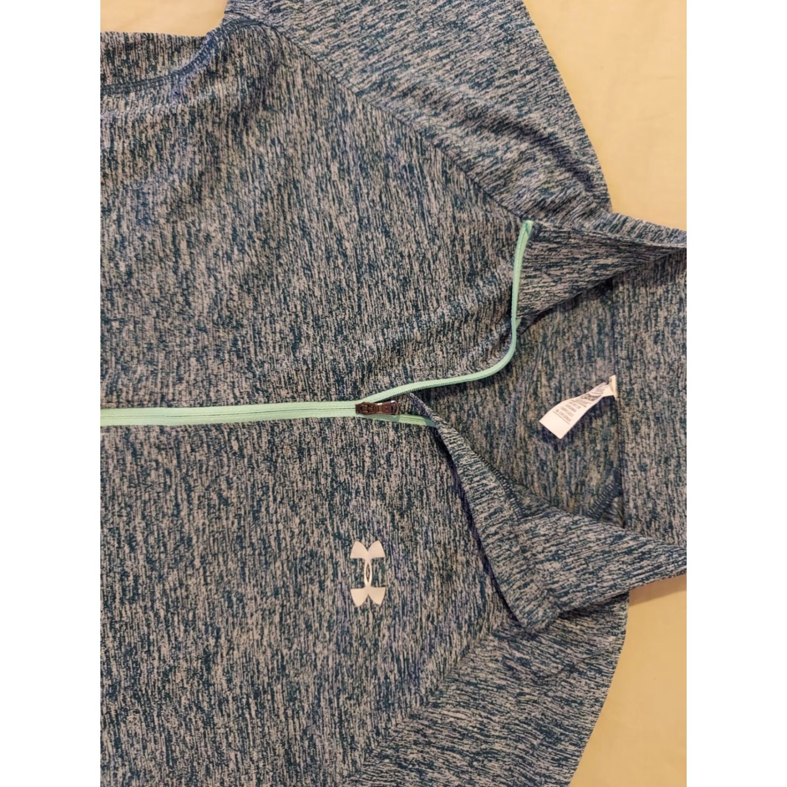Under Armour Womens Under Armour Half Zip Shirt M Medium Blue Athletic Gym Workout Size M / US 6-8 / IT 42-44 - 2 Thumbnail