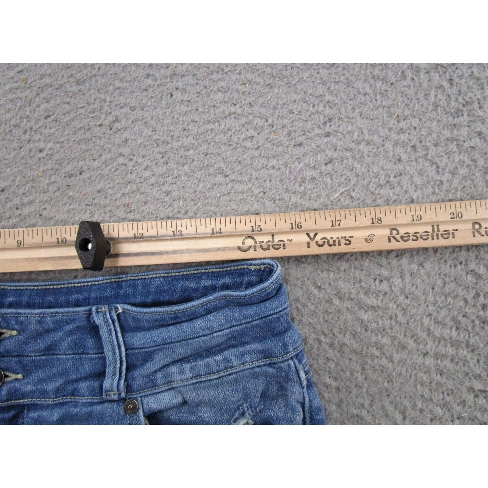Vintage KanCan Maurices Womens Blue Stretch Denim Distressed Skinny Ankle Jeans Size 31 Size 24" / US 00 / IT 34 - 6 Thumbnail