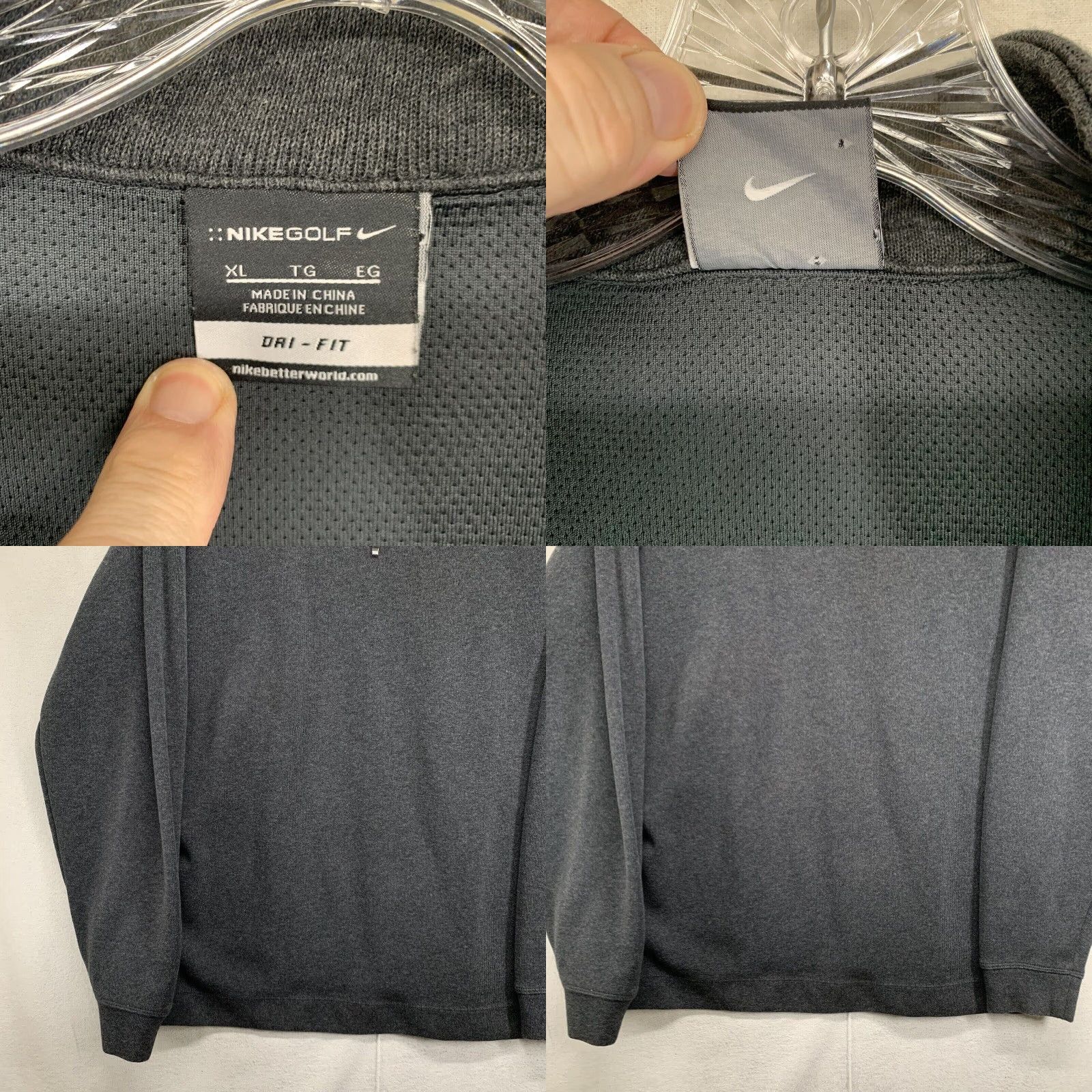 Nike VINTAGE Nike Golf Men's Jacket XL Gray 1/4 Zip Dri-Fit Pullover Athletic Activewear Size US XL / EU 56 / 4 - 8 Thumbnail
