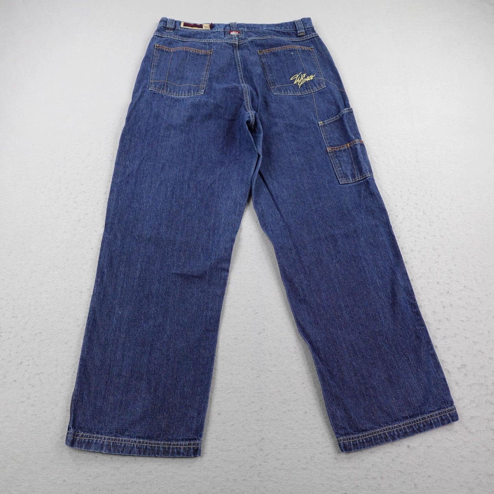 Denime VINTAGE Willie Esco Duns Jeans Mens 38x32 Blue Denim Carpenter Loose Baggy Y2K Jeans Mens Blue Denim Baggy 90s Size US 38 / EU 54 - 4 Thumbnail