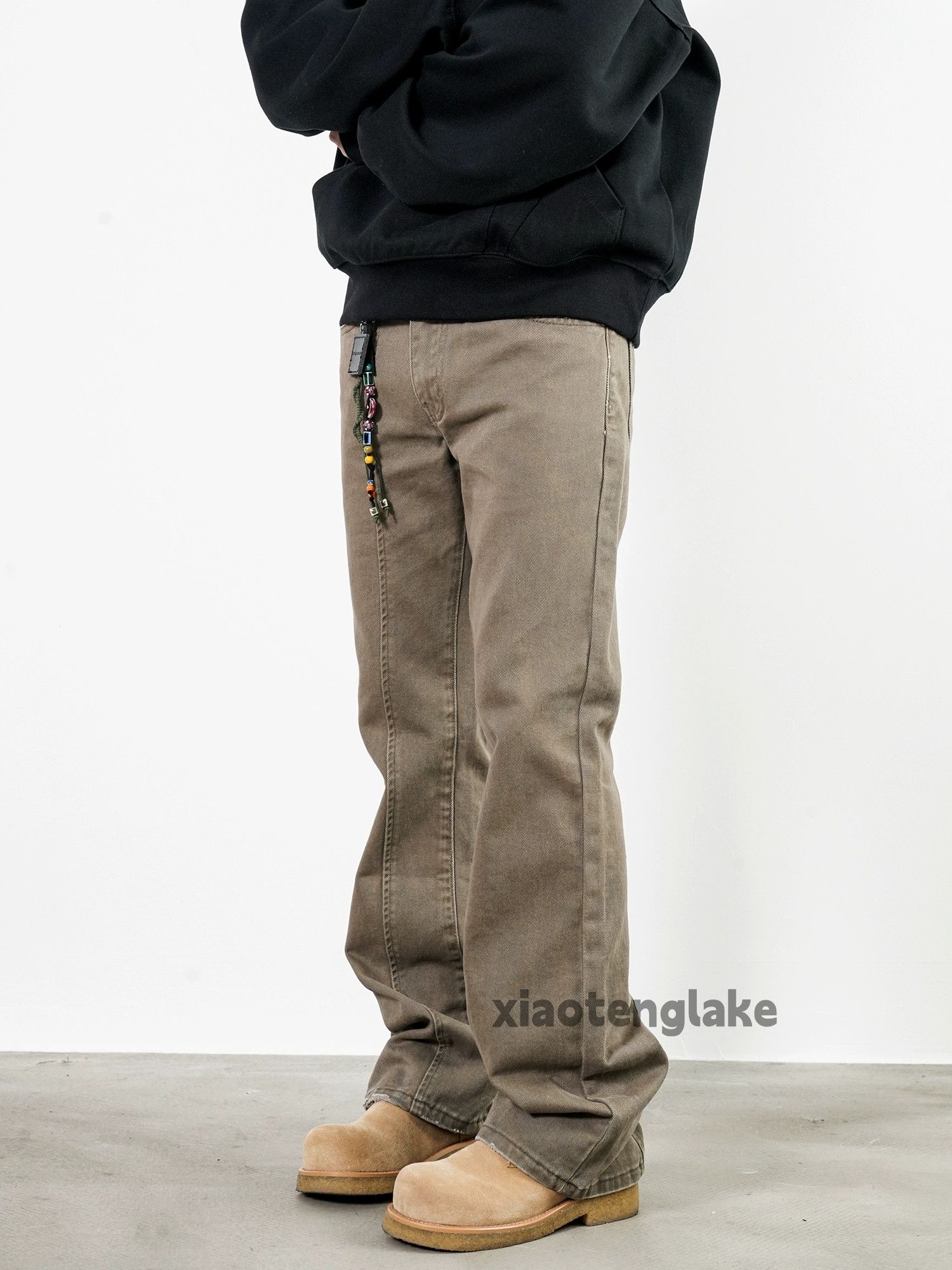 Designer × Japanese Brand × Vintage washed faded y2k yuppie bootcut flared patchwork pants Size US 30 / EU 46 - 3 Thumbnail